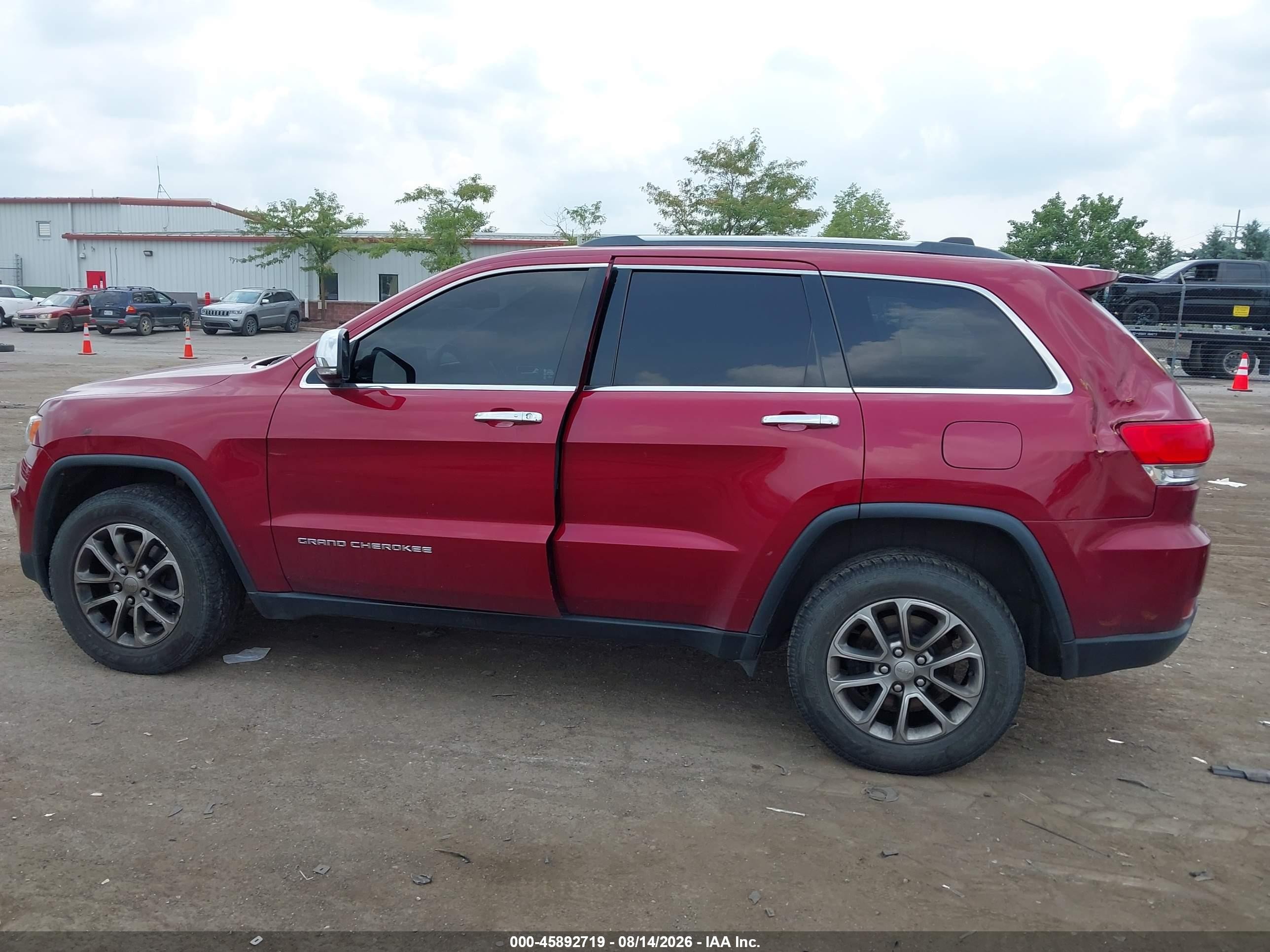 2015 Jeep Grand Cherokee Limited Burgundy vin: 1C4RJFBG7FC845551