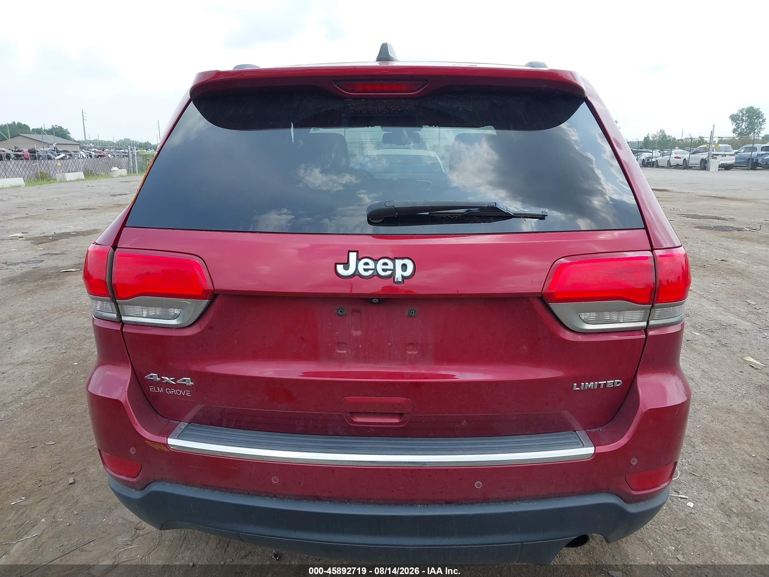 2015 Jeep Grand Cherokee Limited Burgundy vin: 1C4RJFBG7FC845551