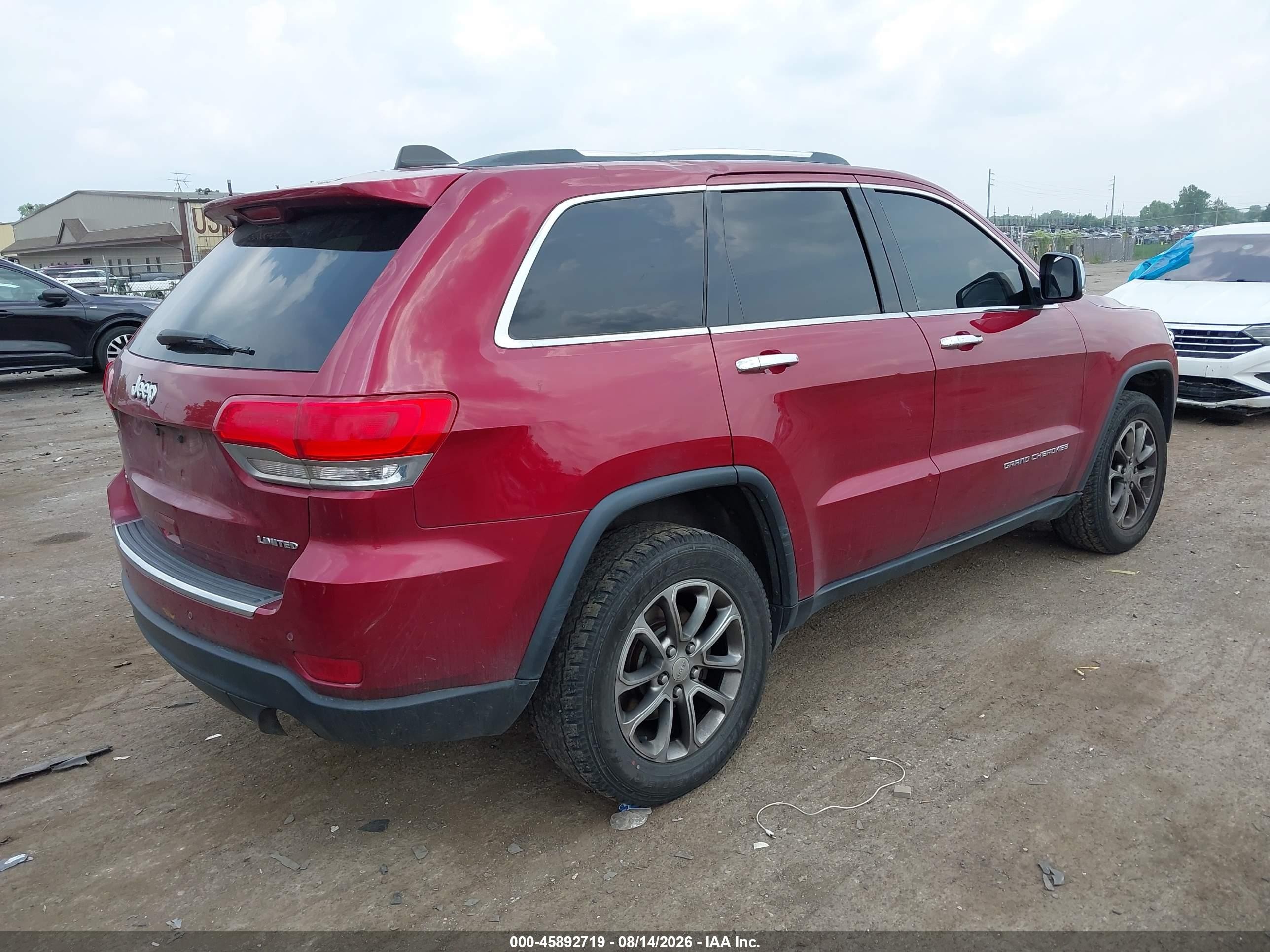 2015 Jeep Grand Cherokee Limited Burgundy vin: 1C4RJFBG7FC845551