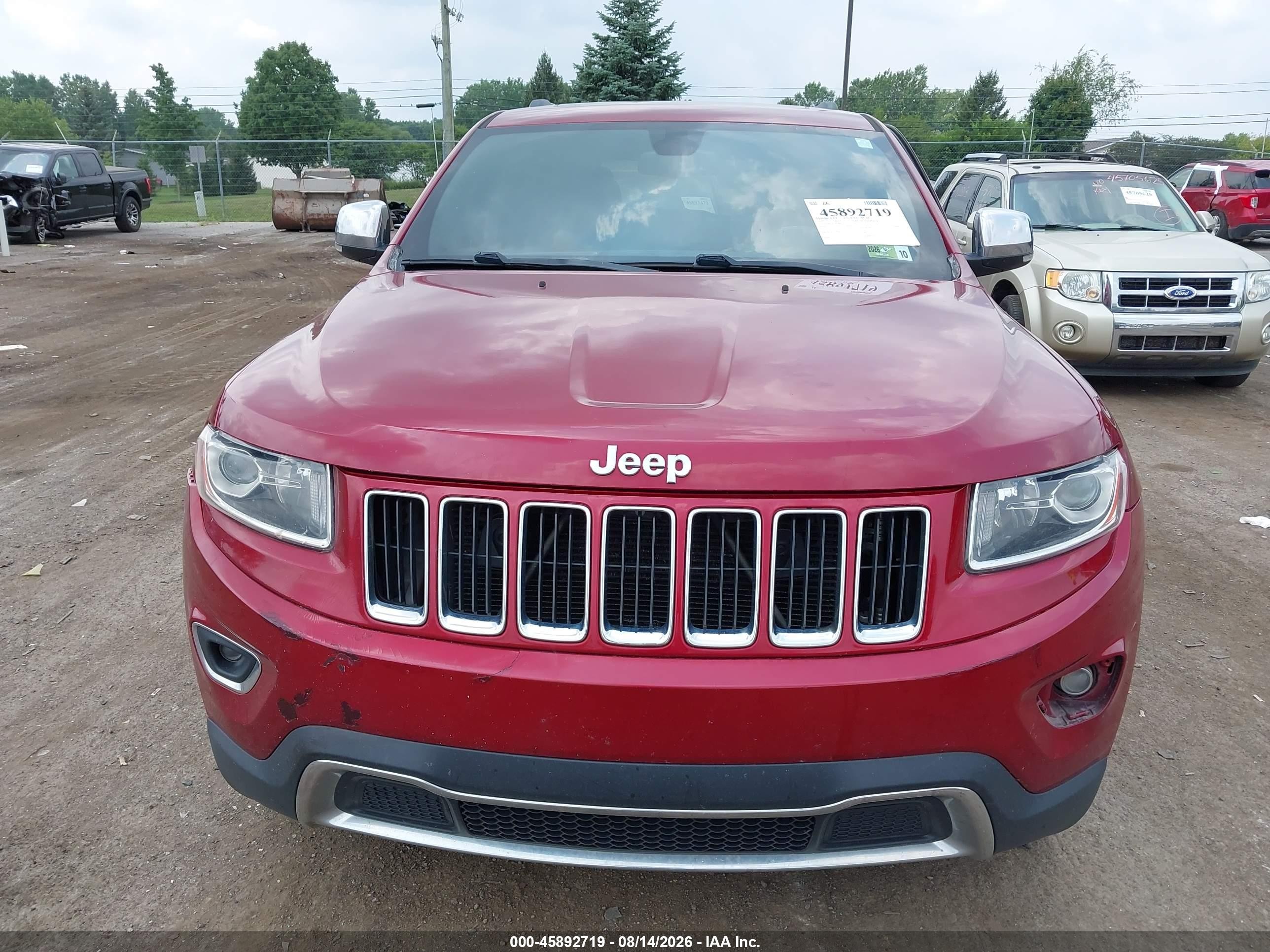 2015 Jeep Grand Cherokee Limited Burgundy vin: 1C4RJFBG7FC845551