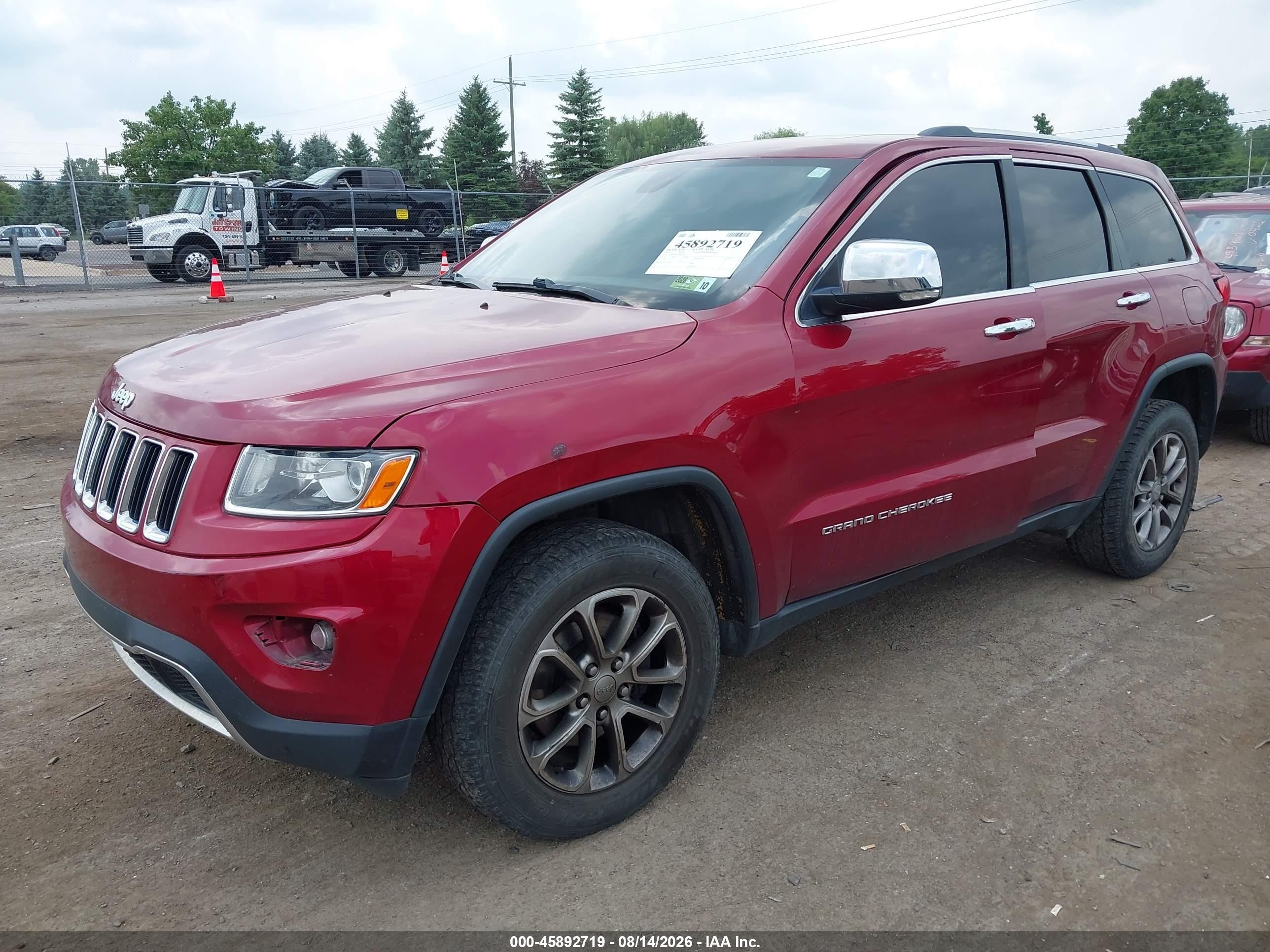 2015 Jeep Grand Cherokee Limited Burgundy vin: 1C4RJFBG7FC845551
