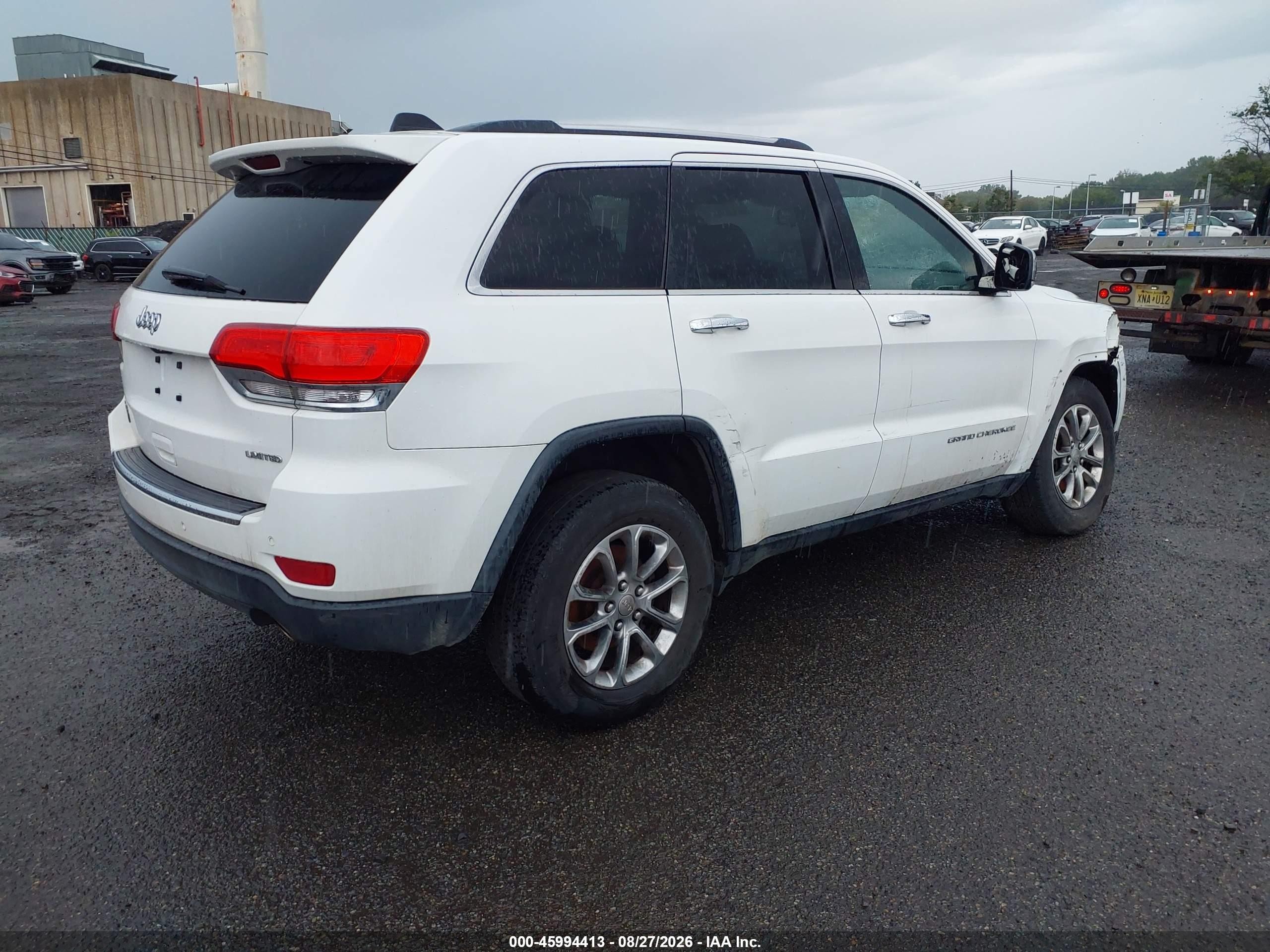 2015 Jeep Grand Cherokee Limited White vin: 1C4RJFBG7FC859921