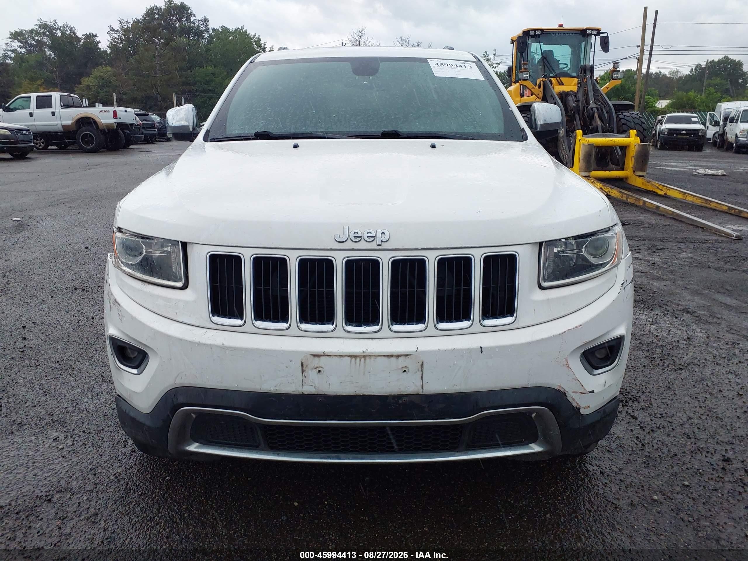 2015 Jeep Grand Cherokee Limited White vin: 1C4RJFBG7FC859921