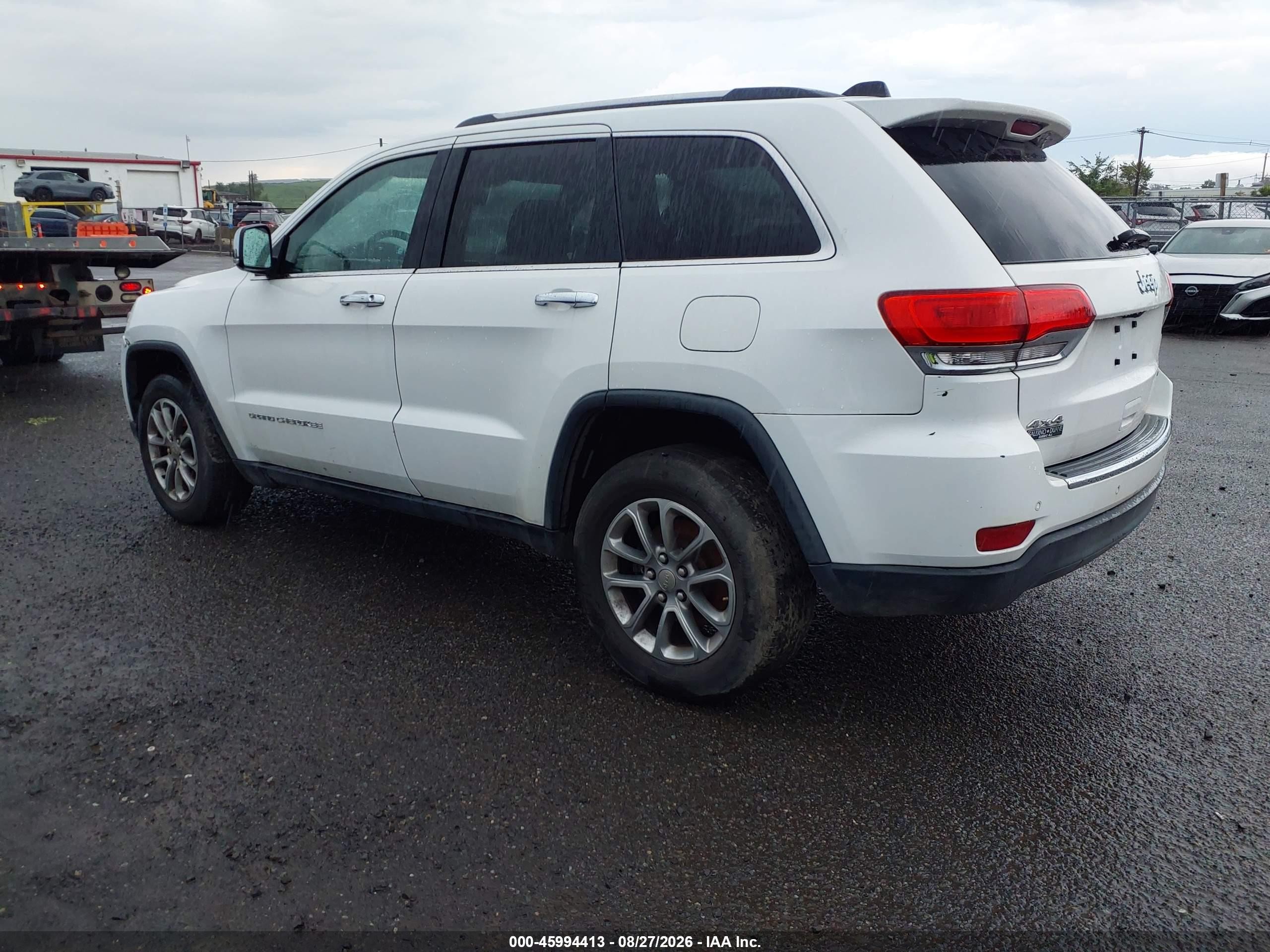 2015 Jeep Grand Cherokee Limited White vin: 1C4RJFBG7FC859921