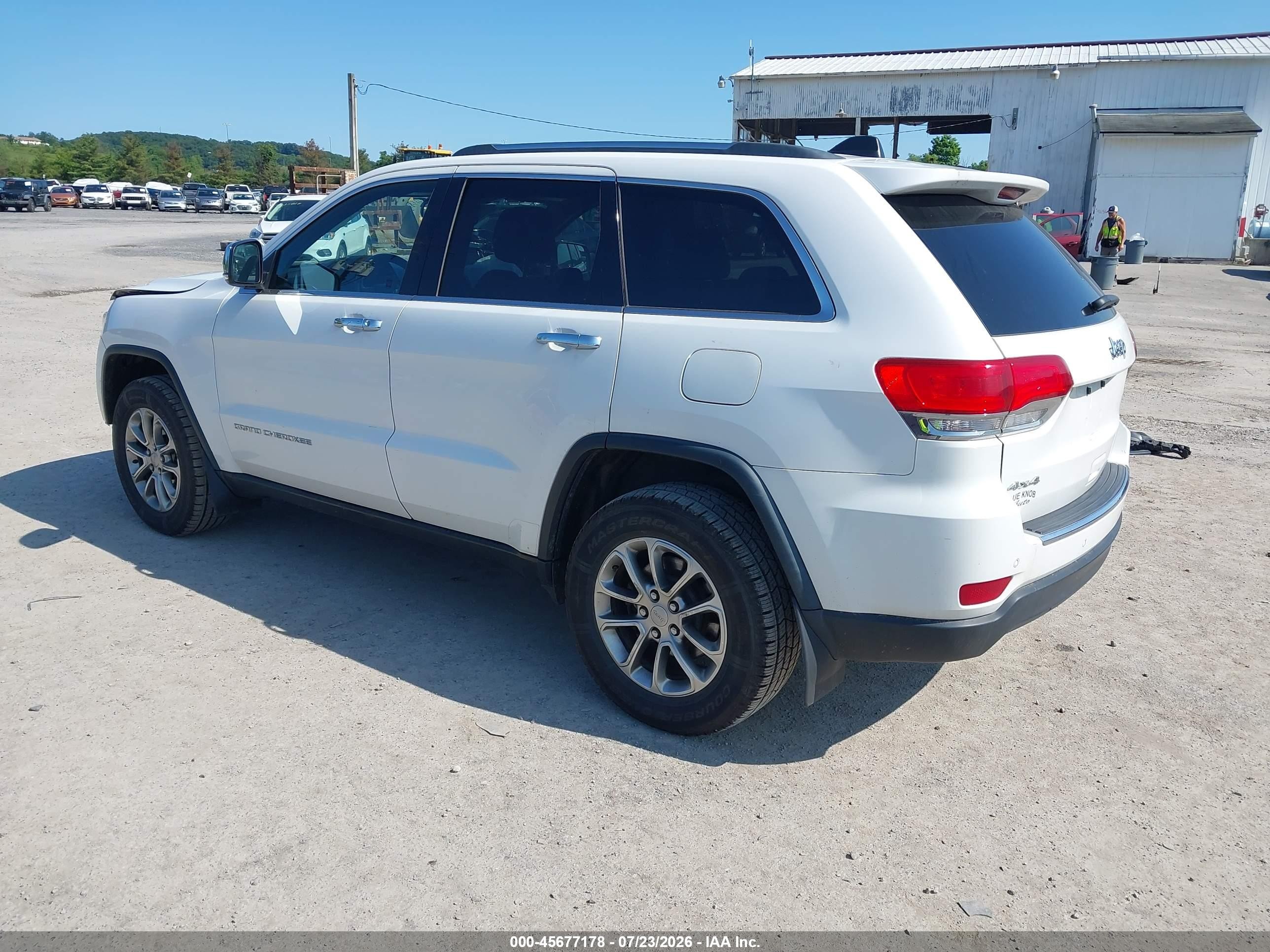 2015 Jeep Grand Cherokee Limited White vin: 1C4RJFBG7FC876900