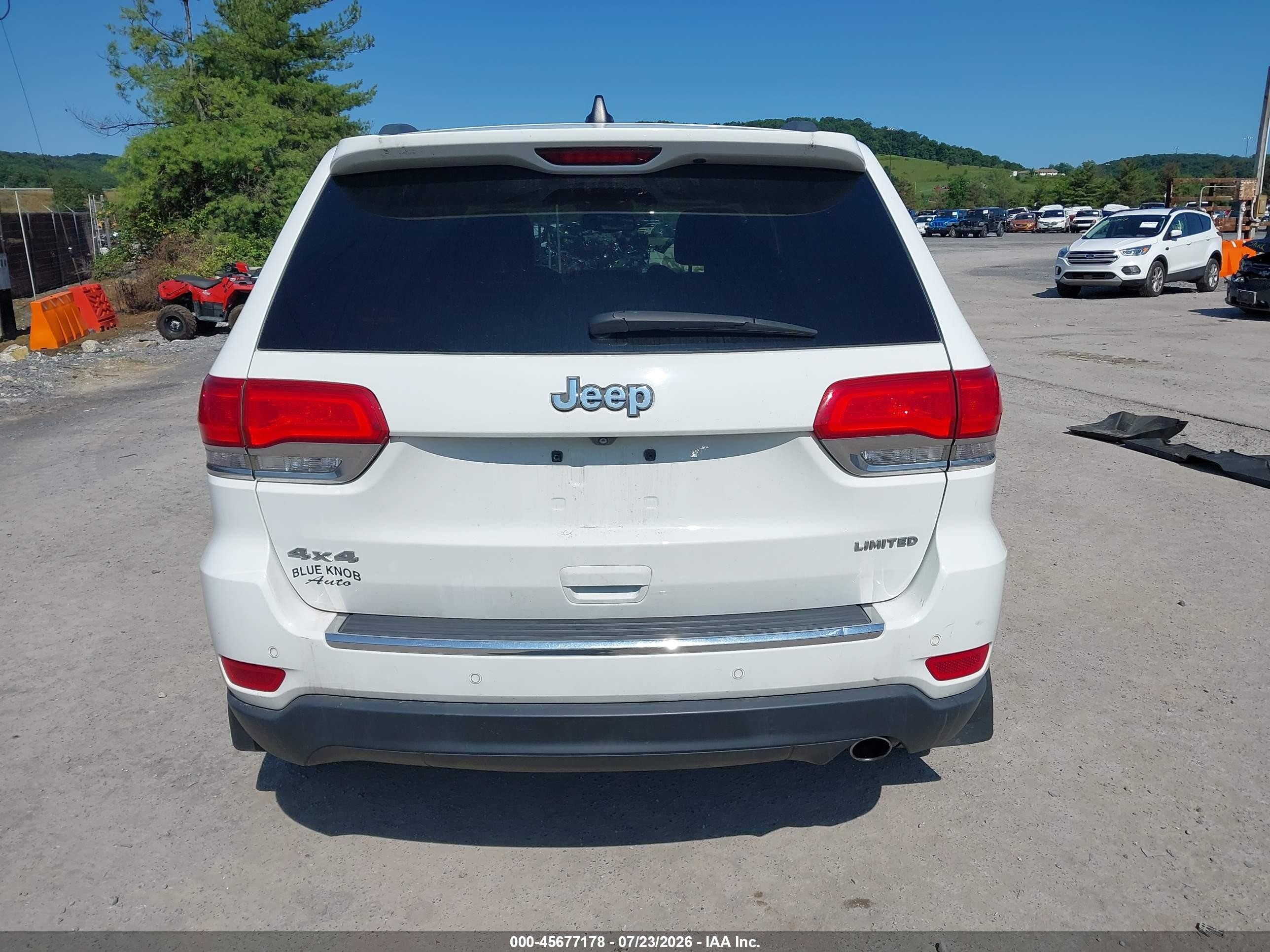 2015 Jeep Grand Cherokee Limited White vin: 1C4RJFBG7FC876900