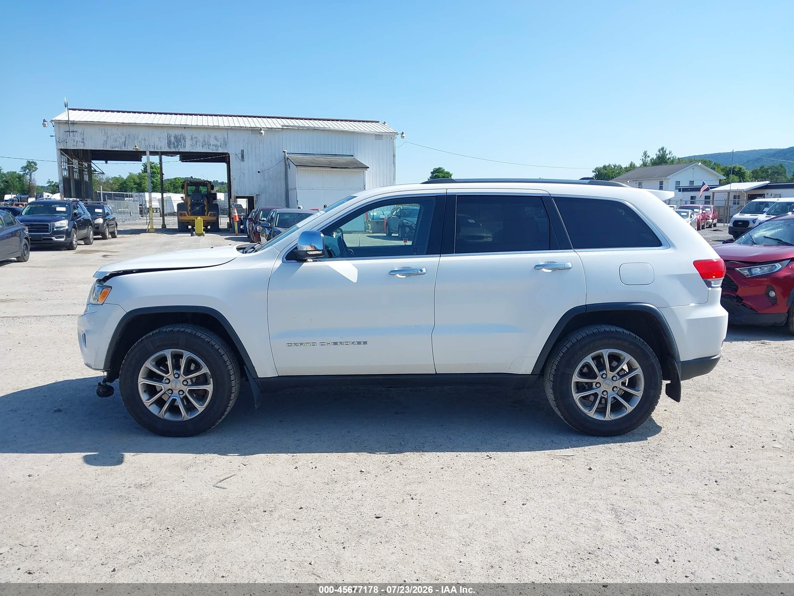 2015 Jeep Grand Cherokee Limited White vin: 1C4RJFBG7FC876900