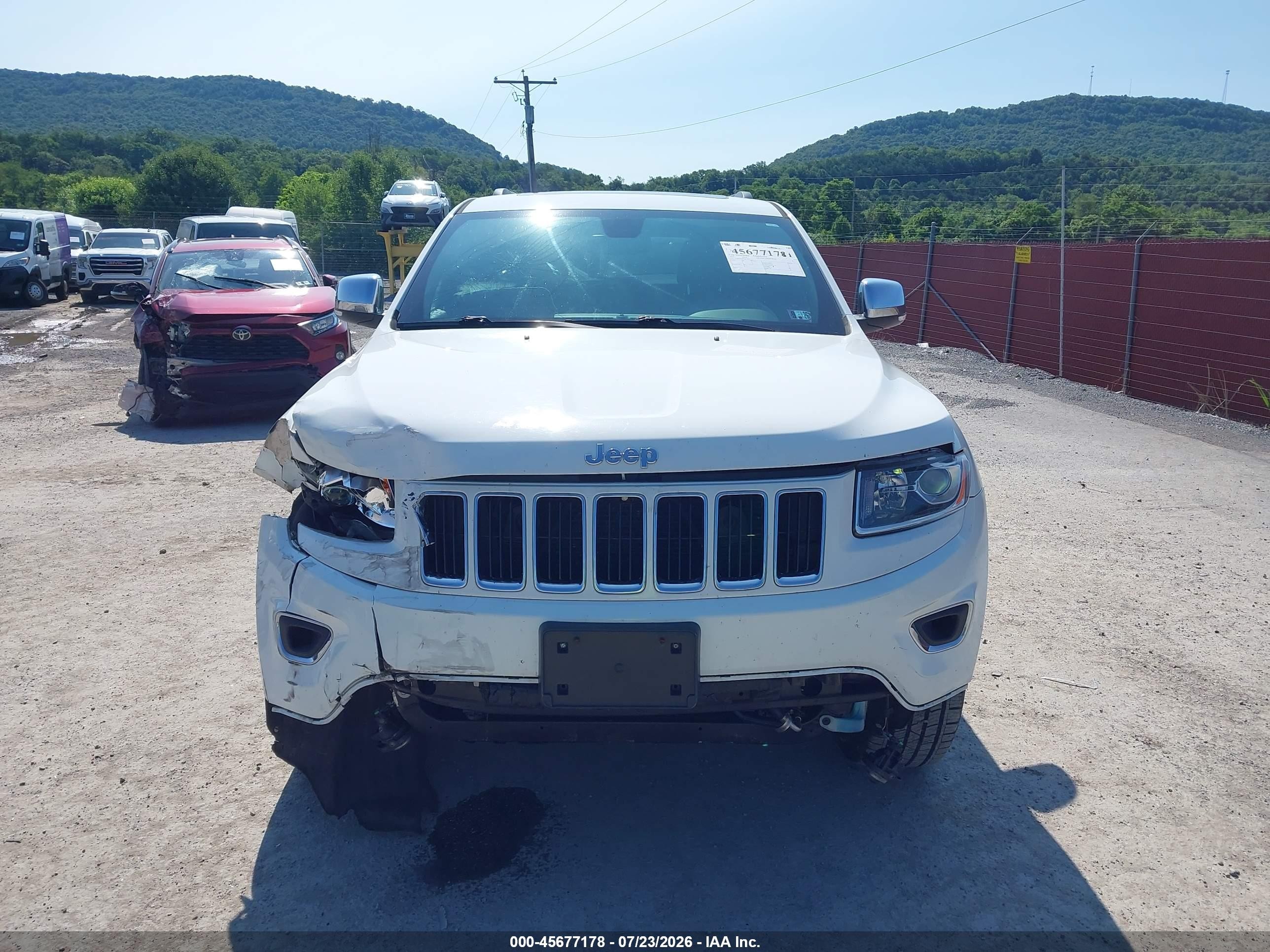 2015 Jeep Grand Cherokee Limited White vin: 1C4RJFBG7FC876900