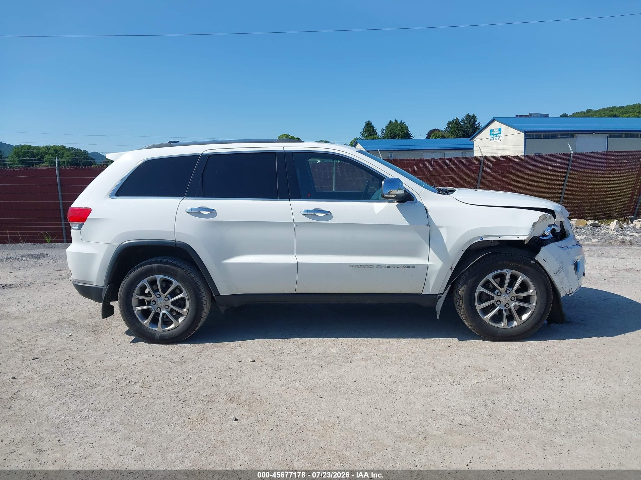 2015 Jeep Grand Cherokee Limited White vin: 1C4RJFBG7FC876900
