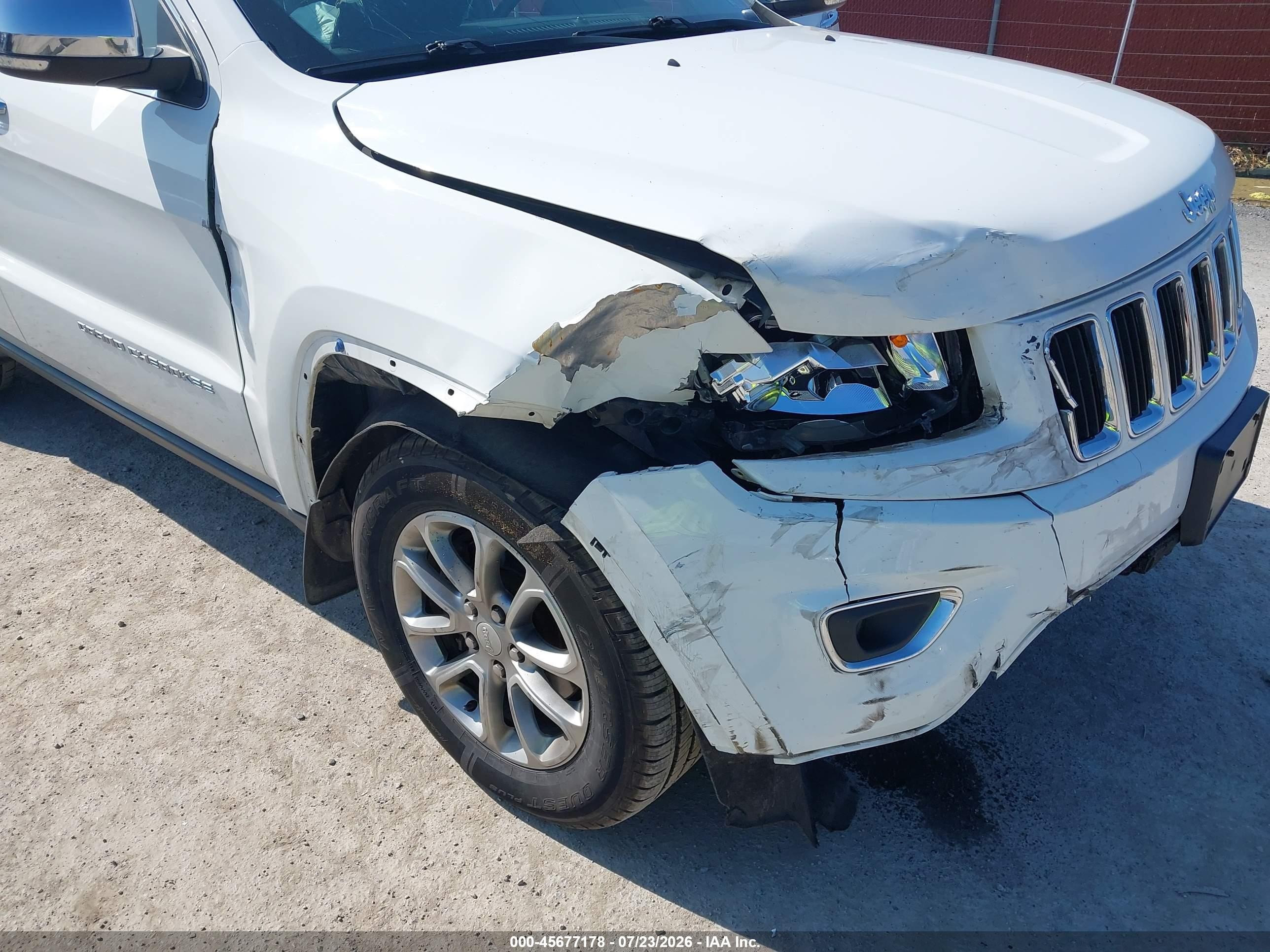 2015 Jeep Grand Cherokee Limited White vin: 1C4RJFBG7FC876900