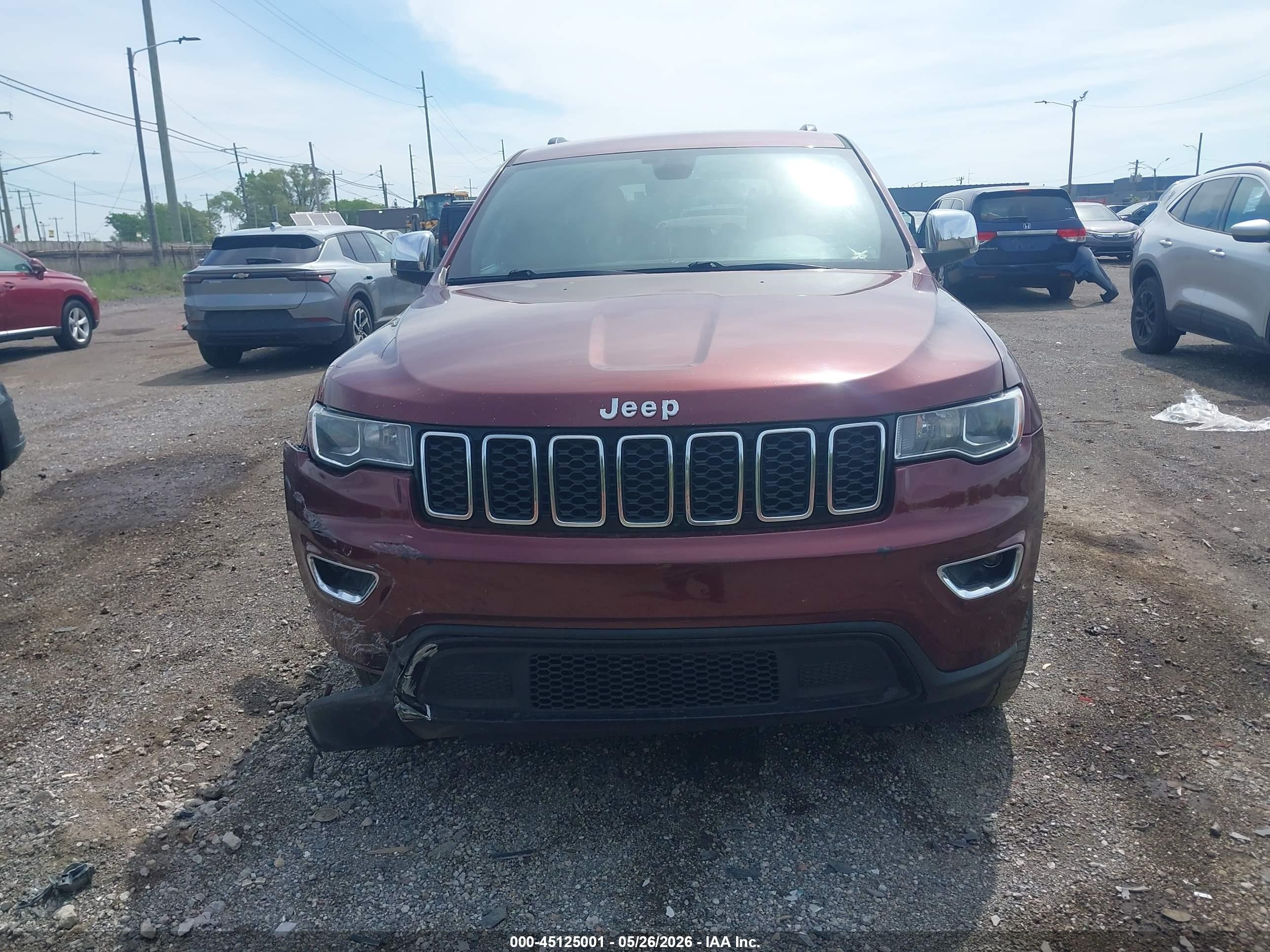 2017 Jeep Grand Cherokee Limited 4x4 Burgundy vin: 1C4RJFBG7HC671242