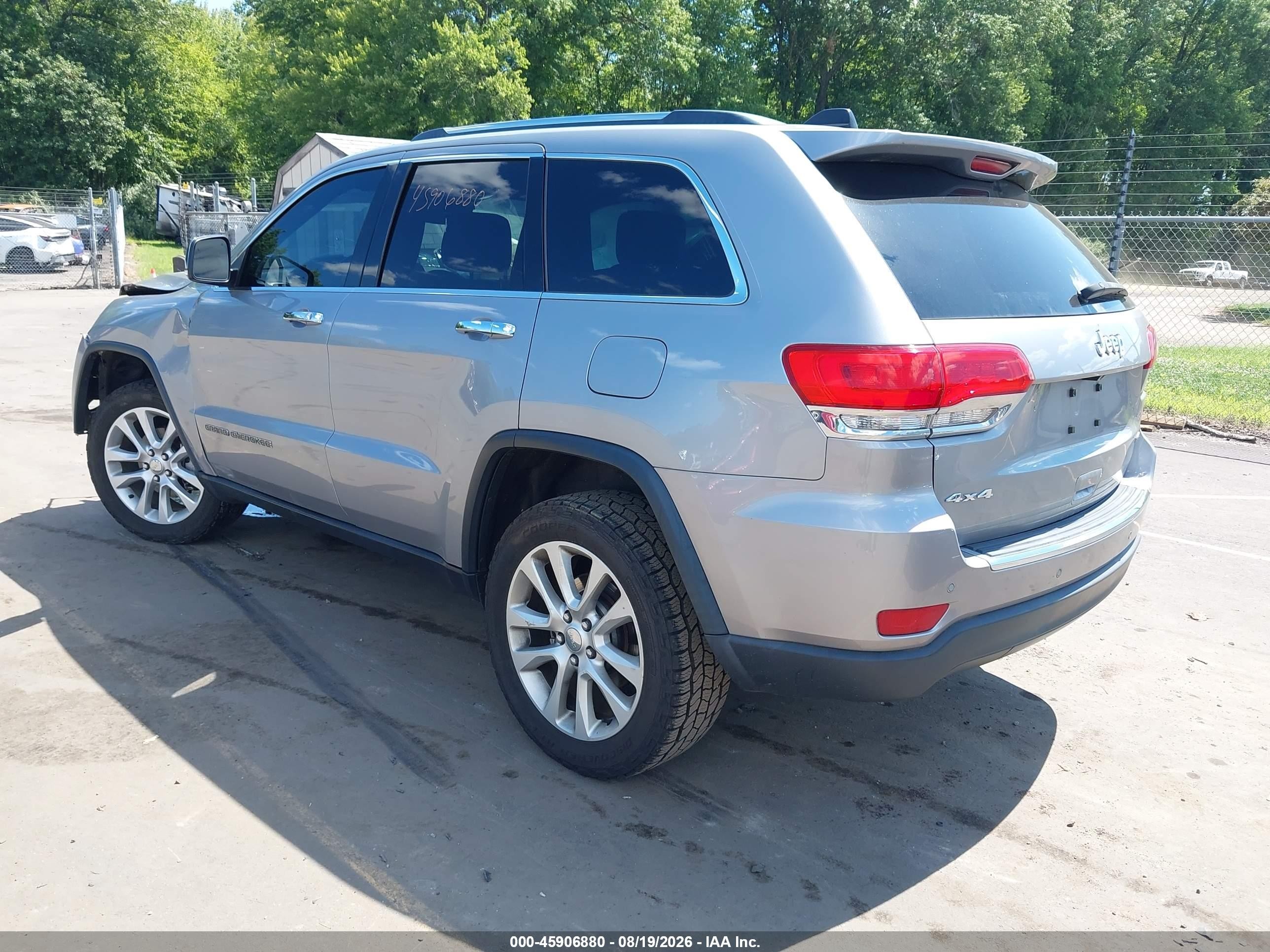 2017 Jeep Grand Cherokee Limited Gray vin: 1C4RJFBG7HC873644