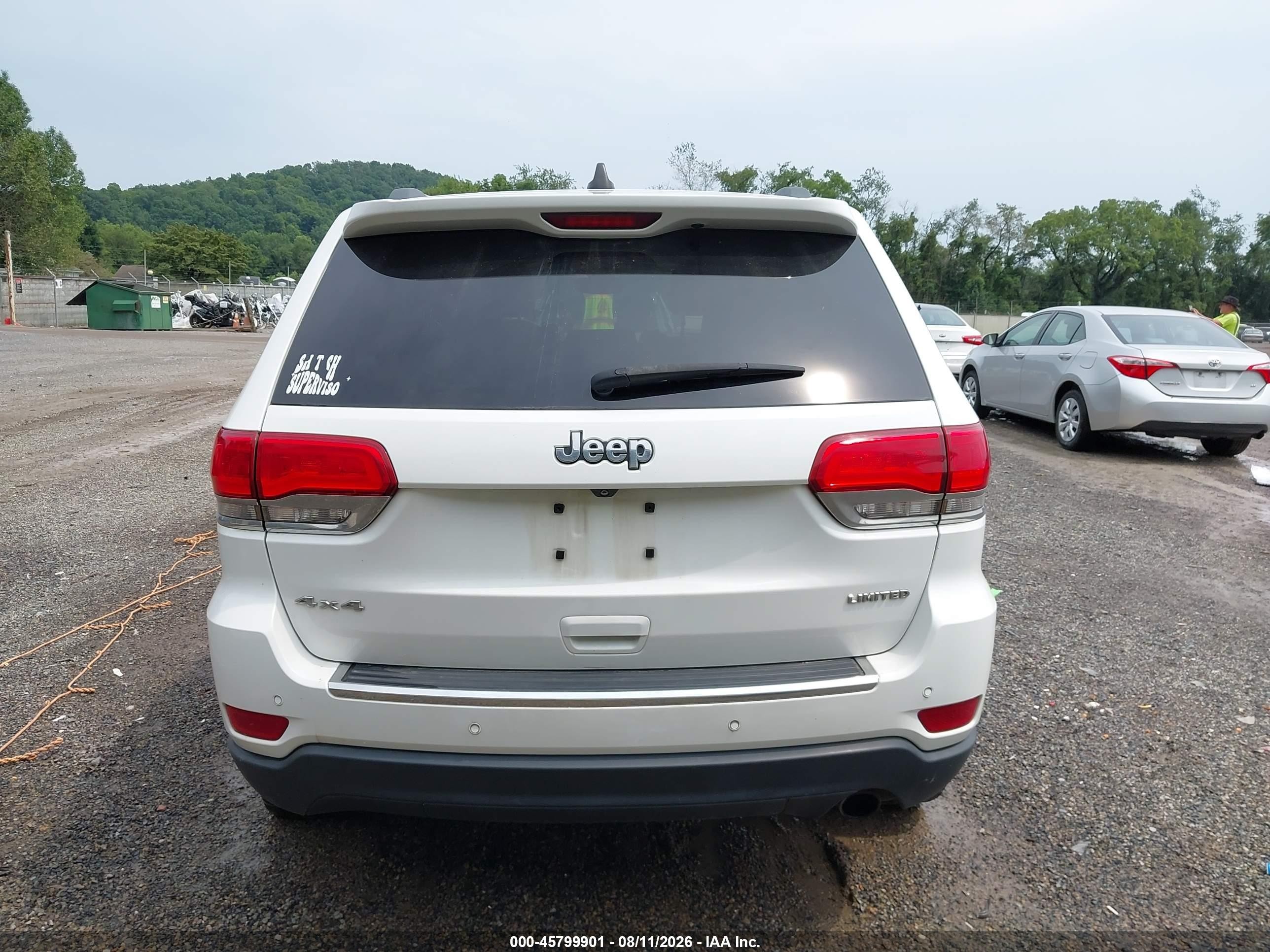 2018 Jeep Grand Cherokee Limited 4x4 White vin: 1C4RJFBG7JC388104