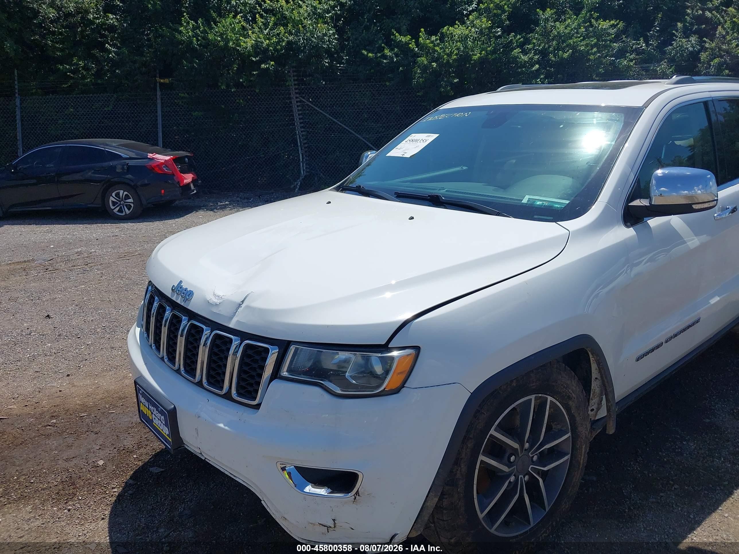 2019 Jeep Grand Cherokee Limited 4x4 White vin: 1C4RJFBG7KC649068
