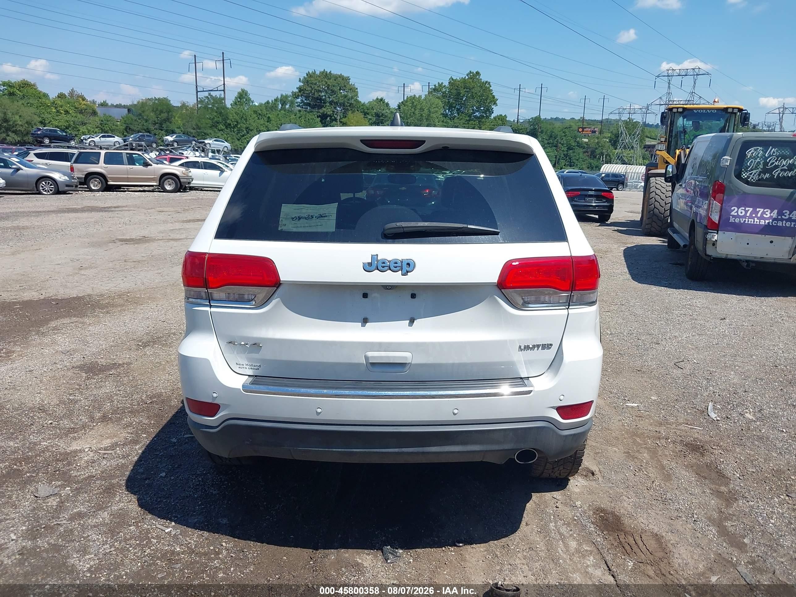 2019 Jeep Grand Cherokee Limited 4x4 White vin: 1C4RJFBG7KC649068