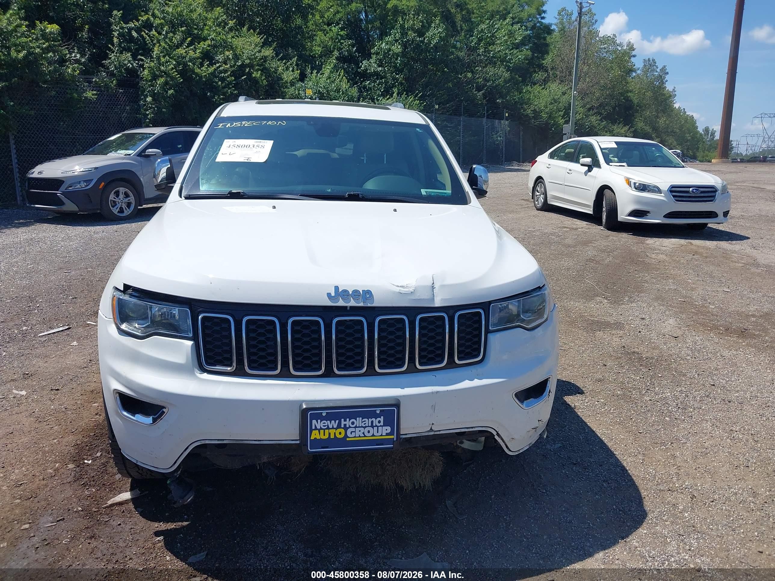 2019 Jeep Grand Cherokee Limited 4x4 White vin: 1C4RJFBG7KC649068