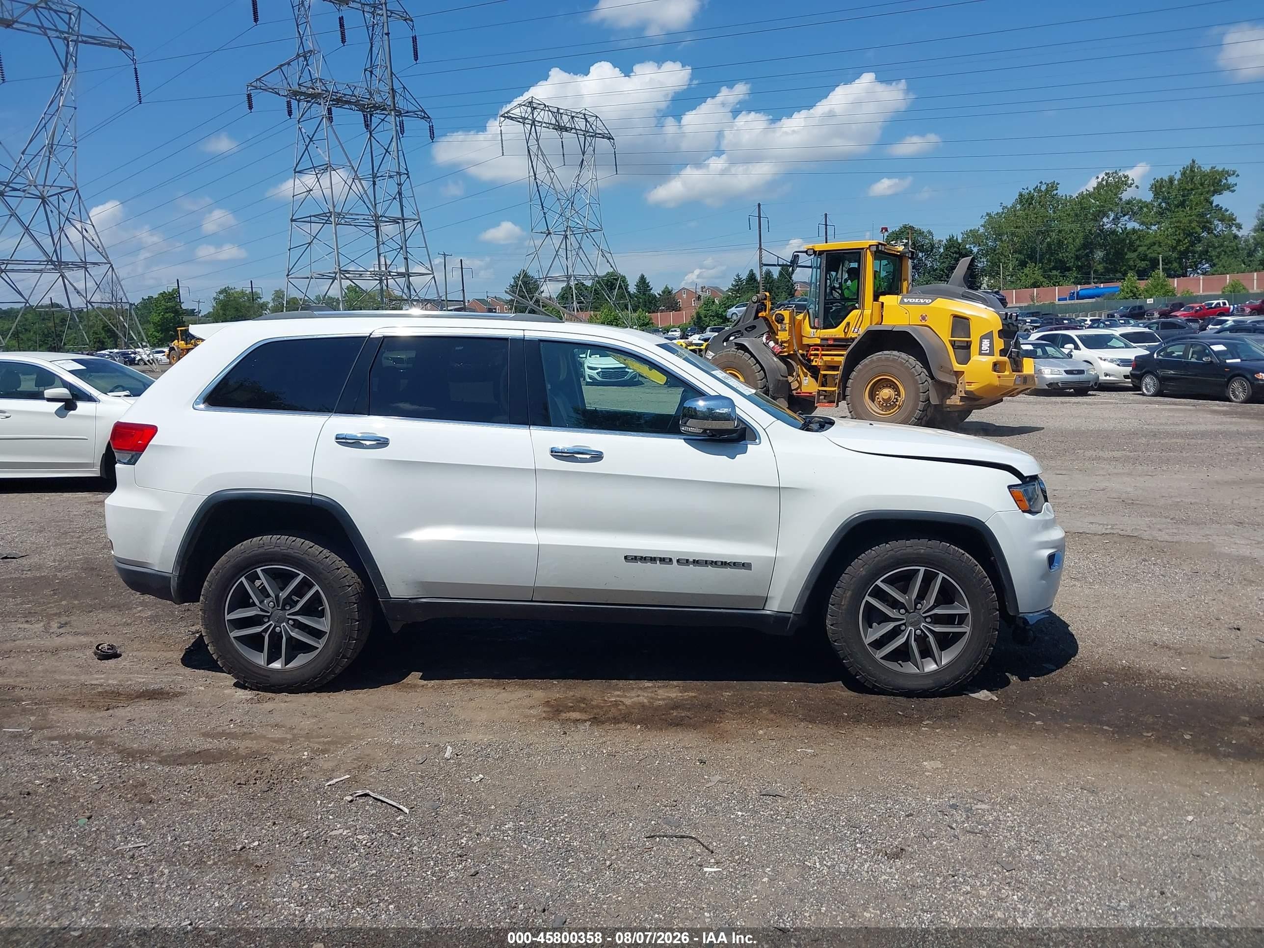 2019 Jeep Grand Cherokee Limited 4x4 White vin: 1C4RJFBG7KC649068