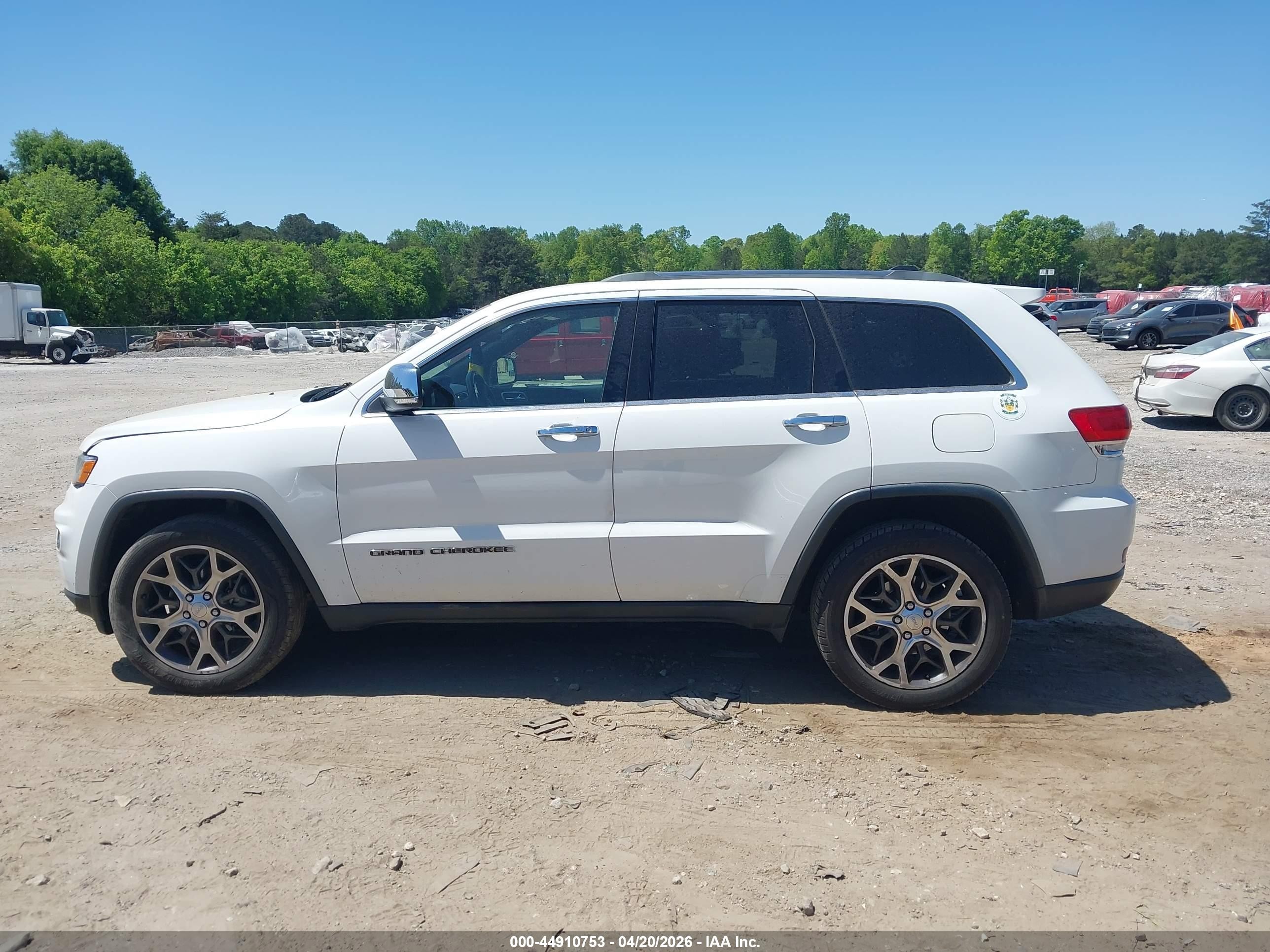 2019 Jeep Grand Cherokee Limited 4x4 White vin: 1C4RJFBG7KC782087