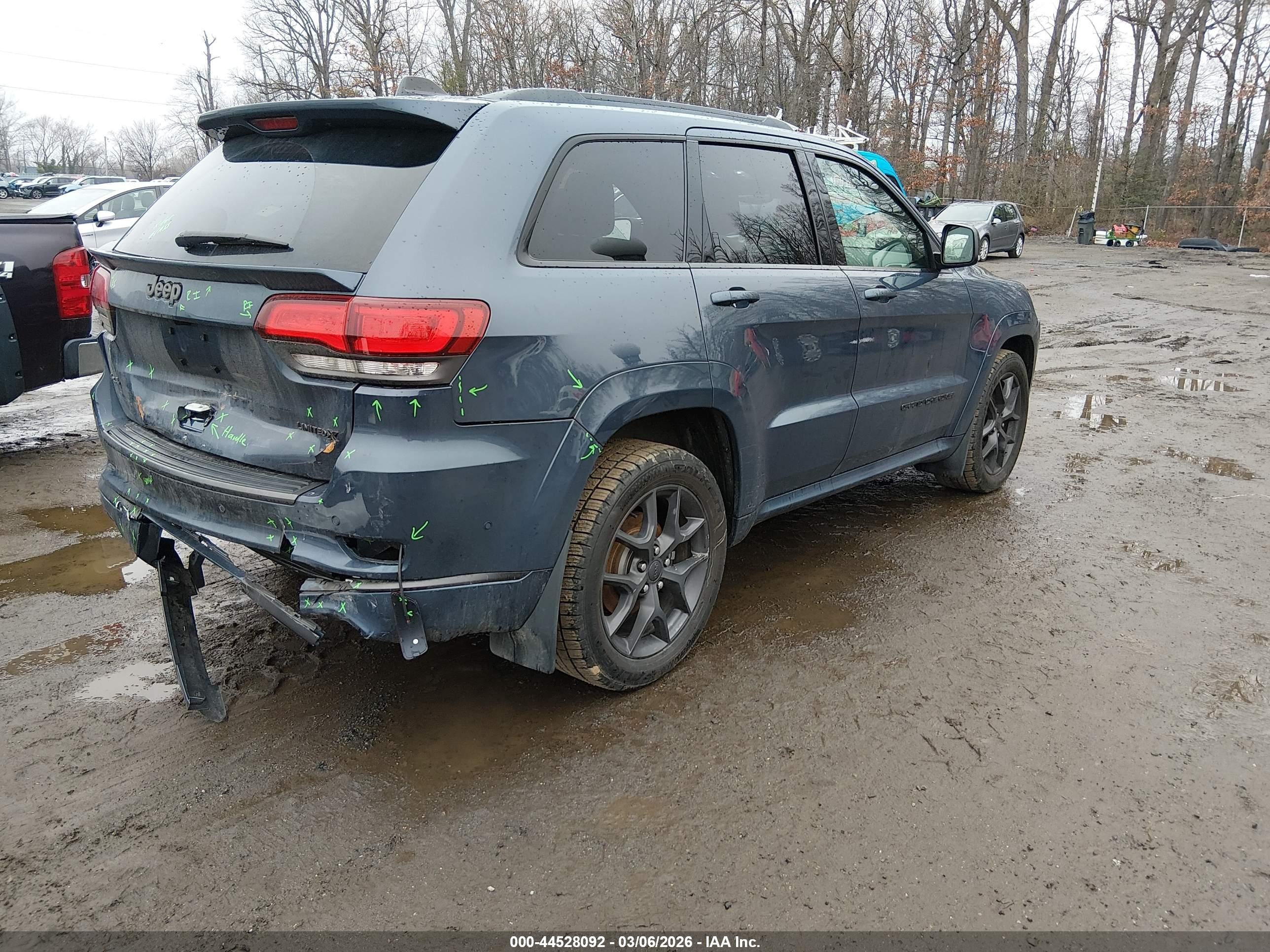 2019 Jeep Grand Cherokee Limited X 4x4 Синий vin: 1C4RJFBG7KC843504