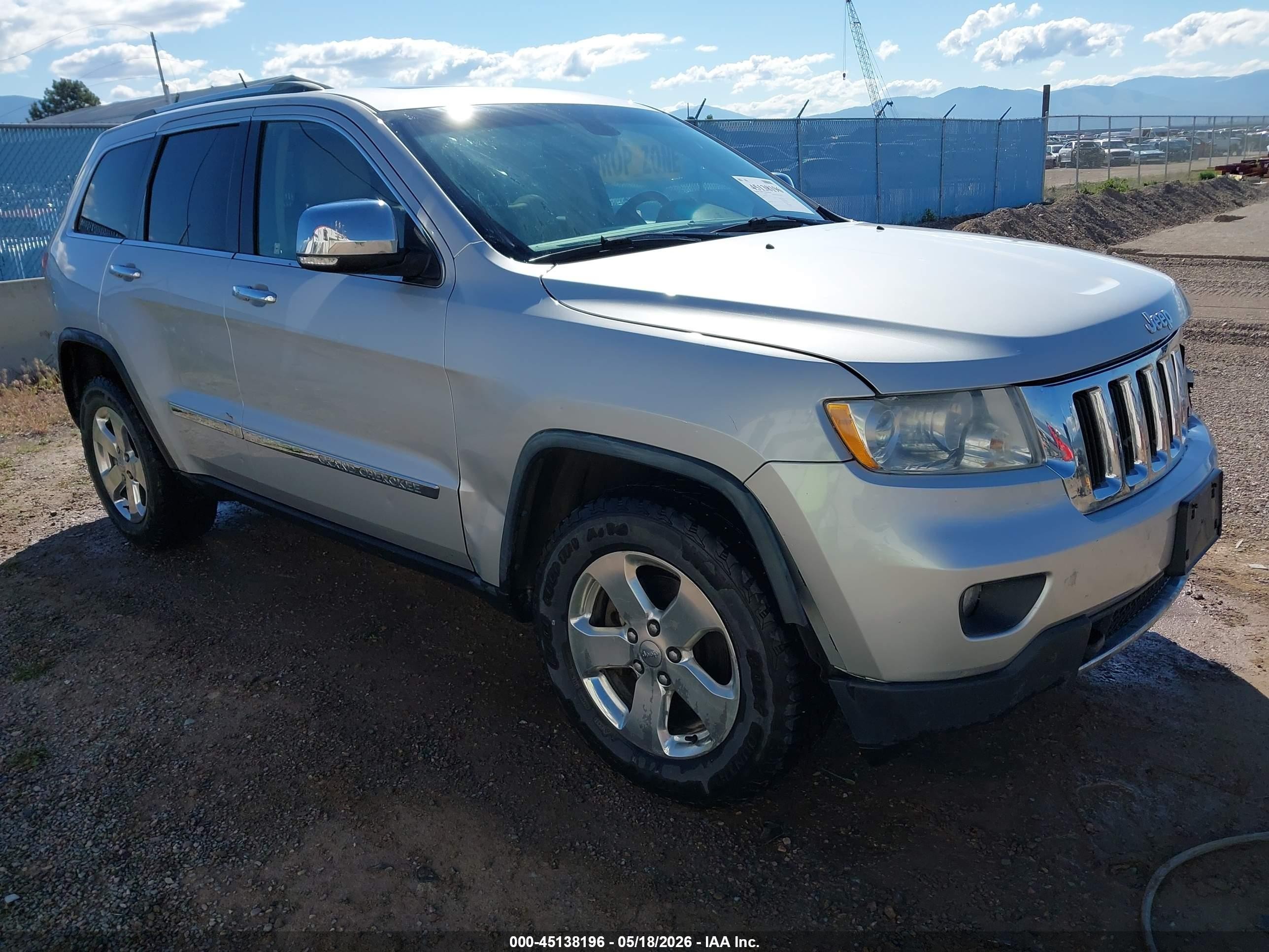 2012 Jeep Grand Cherokee Limited Серебряный vin: 1C4RJFBG8CC106426