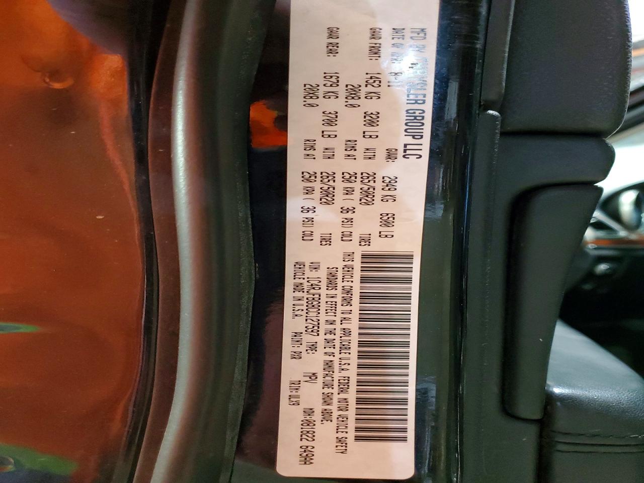 2012 Jeep Grand Cherokee Limited Black vin: 1C4RJFBG8CC127597