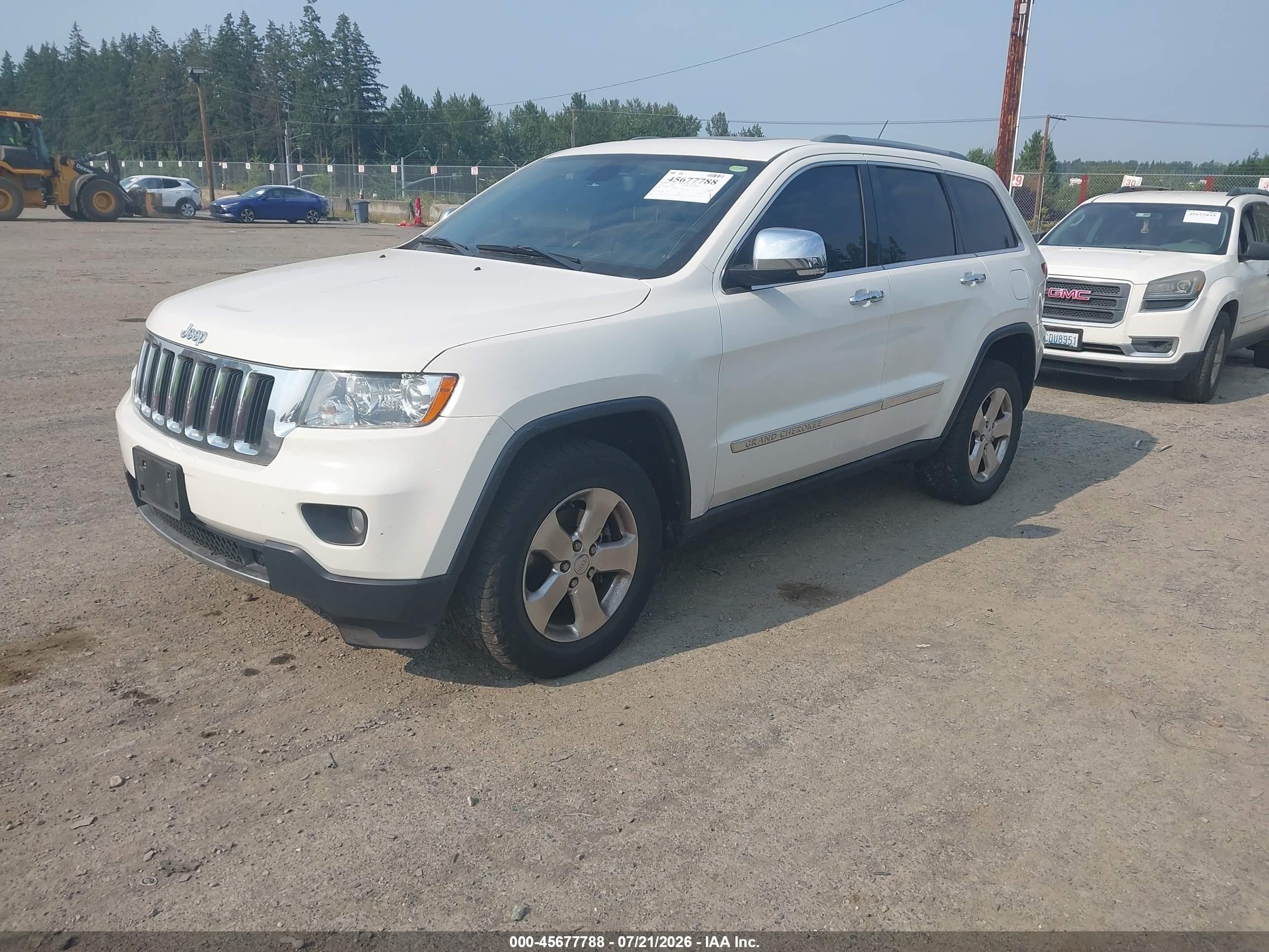2012 Jeep Grand Cherokee Limited White vin: 1C4RJFBG8CC217820