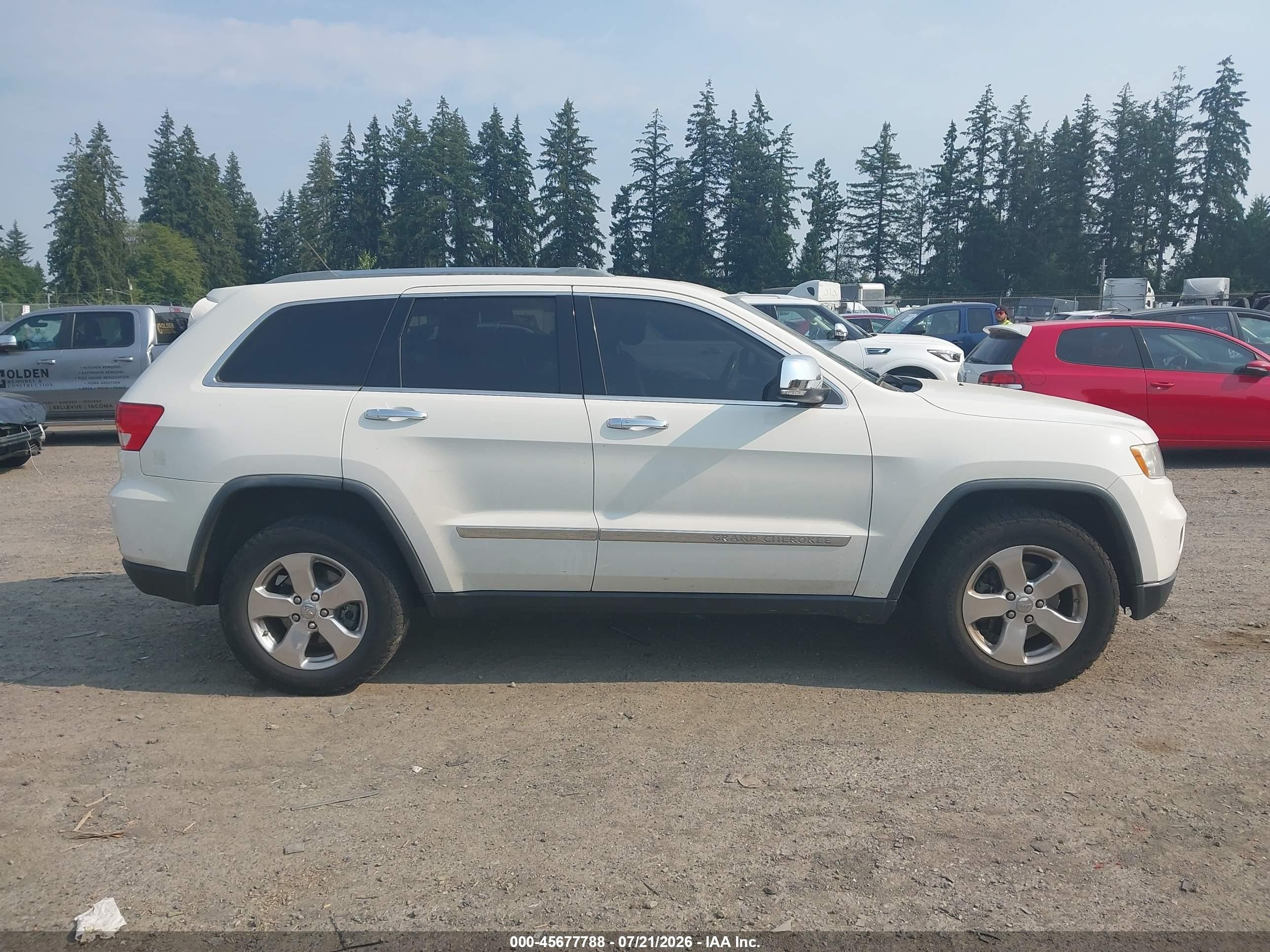 2012 Jeep Grand Cherokee Limited White vin: 1C4RJFBG8CC217820