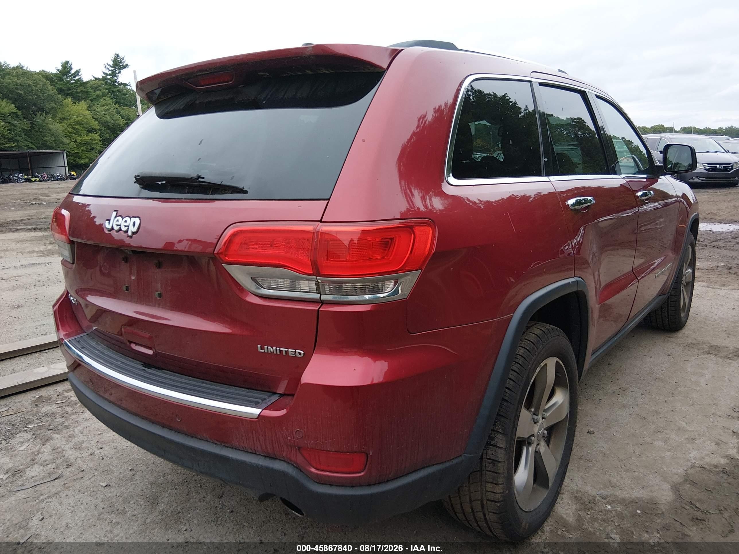 2014 Jeep Grand Cherokee Limited Red vin: 1C4RJFBG8EC100922