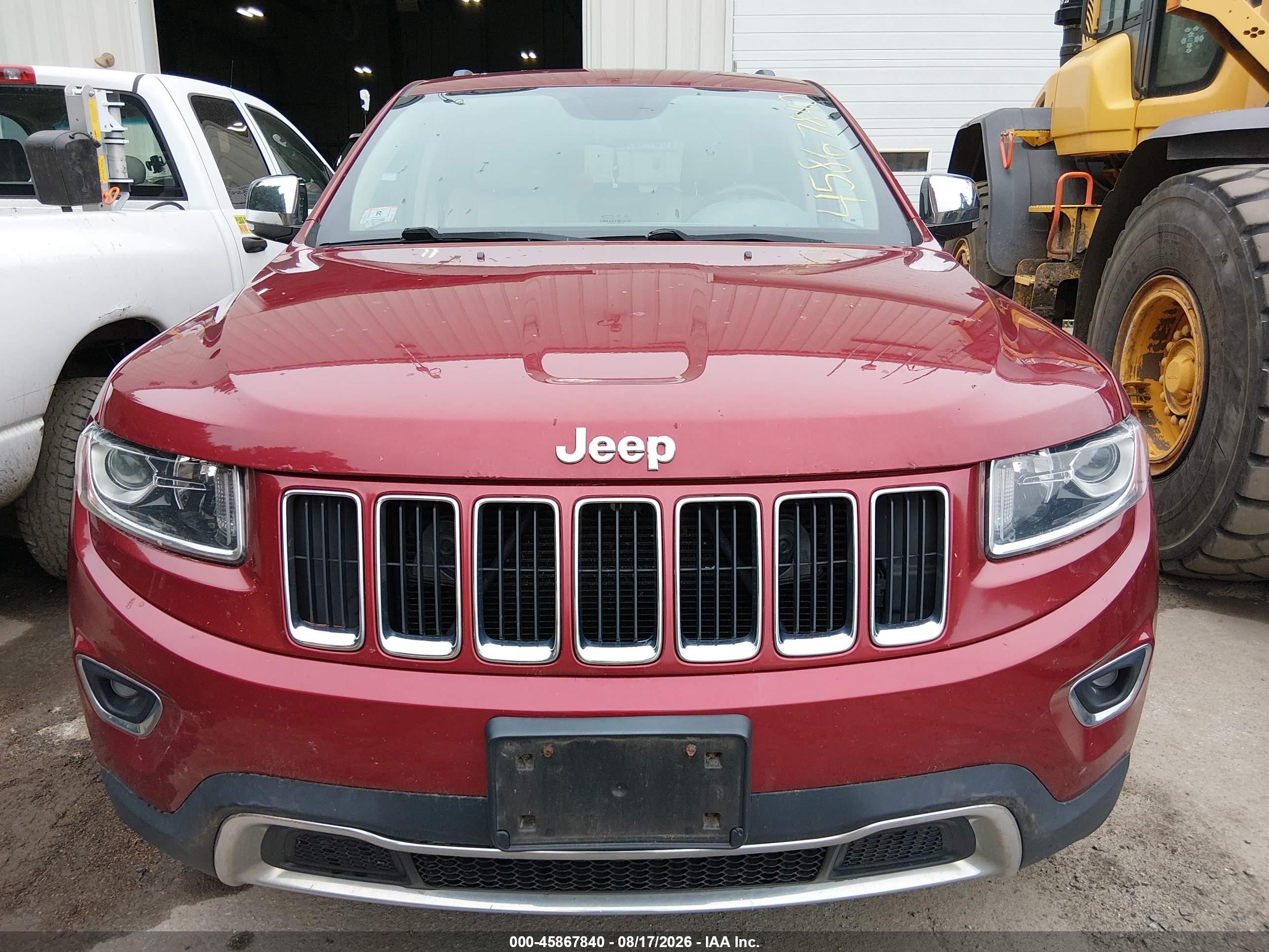 2014 Jeep Grand Cherokee Limited Red vin: 1C4RJFBG8EC100922