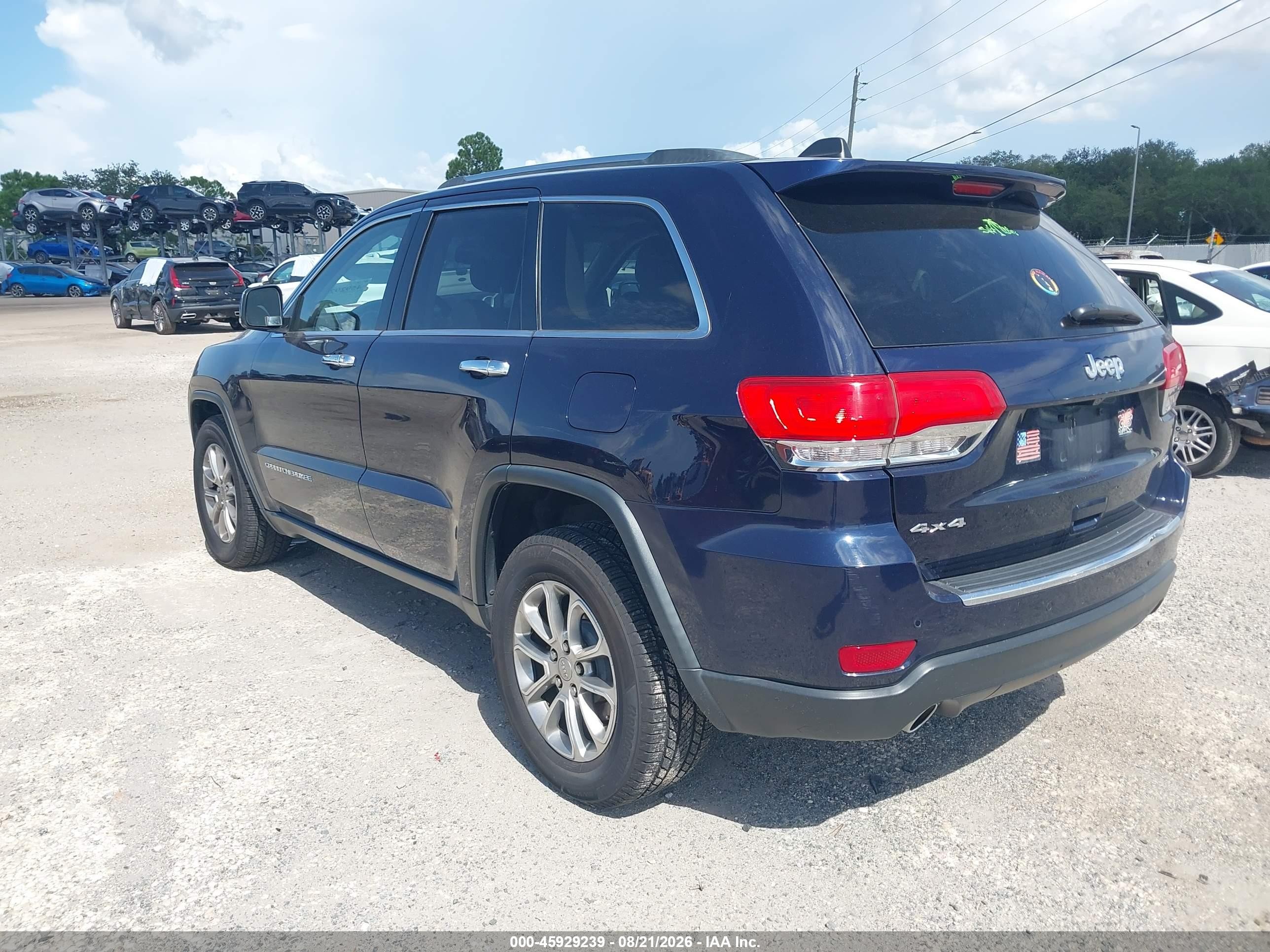 2014 Jeep Grand Cherokee Limited Синий vin: 1C4RJFBG8EC103433