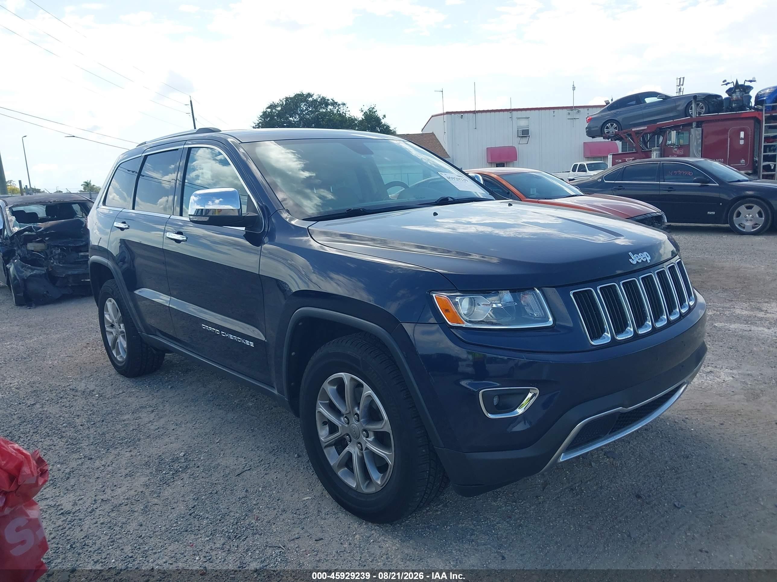 2014 Jeep Grand Cherokee Limited Синий vin: 1C4RJFBG8EC103433