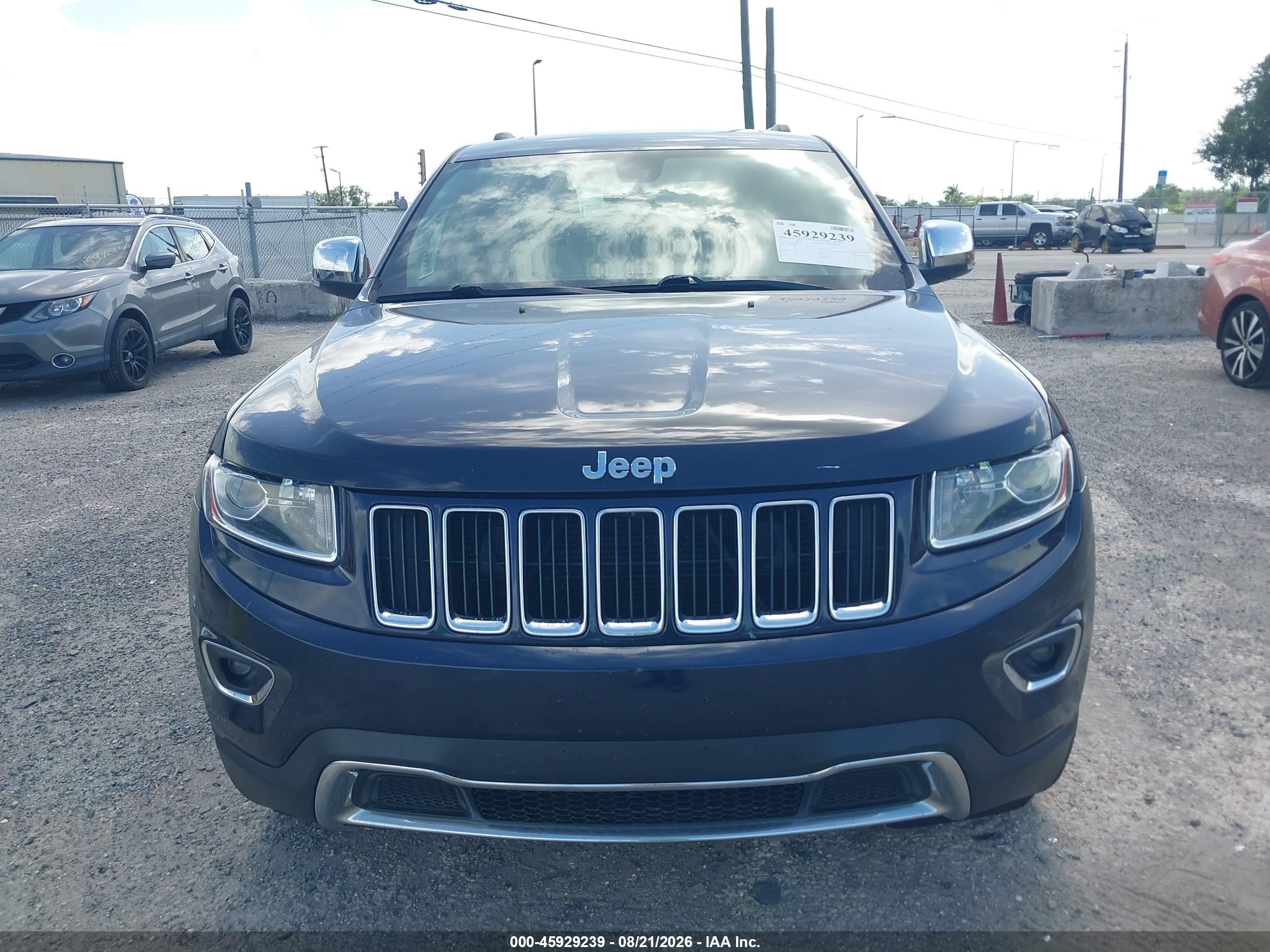 2014 Jeep Grand Cherokee Limited Синий vin: 1C4RJFBG8EC103433