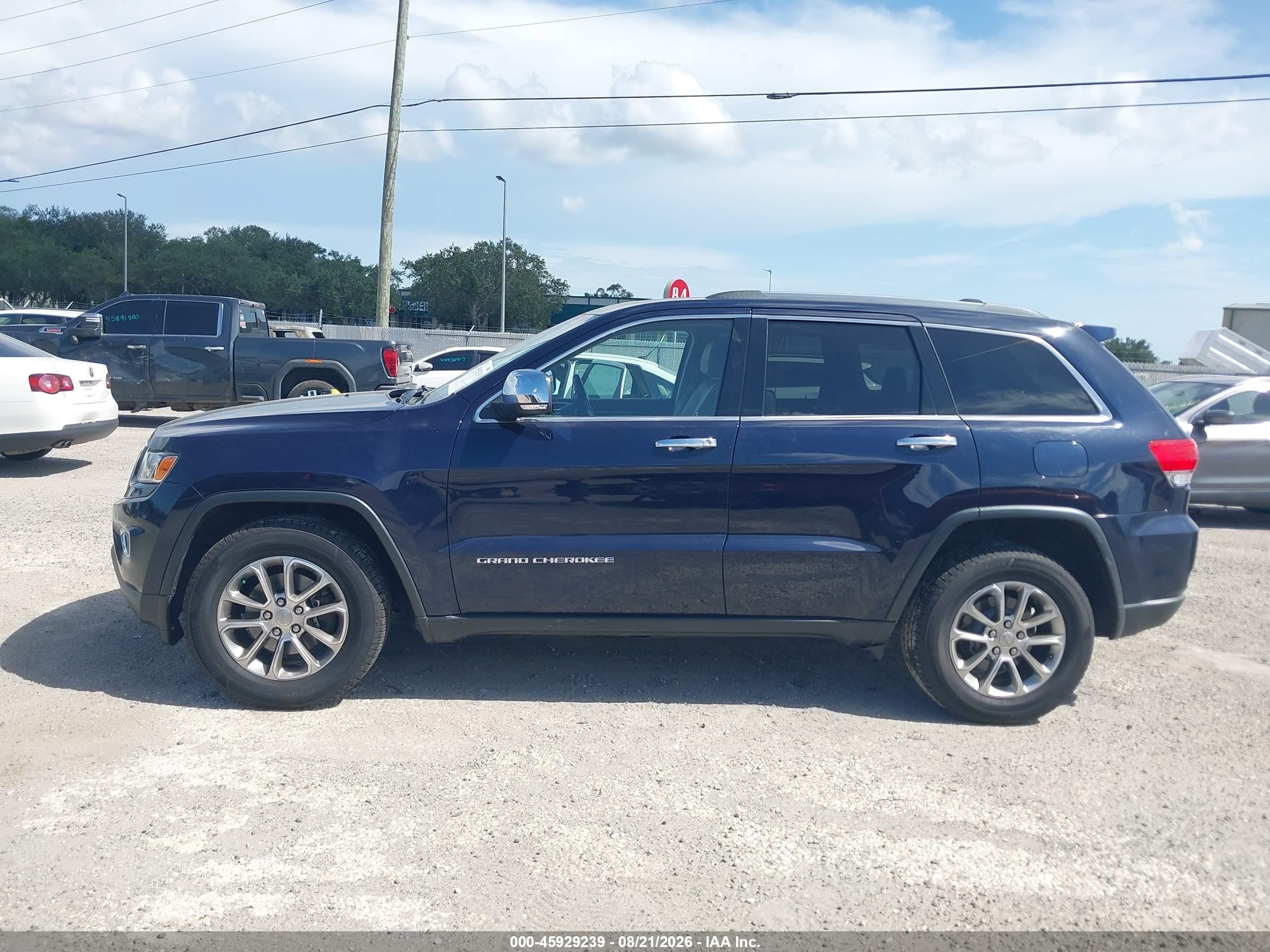 2014 Jeep Grand Cherokee Limited Синий vin: 1C4RJFBG8EC103433