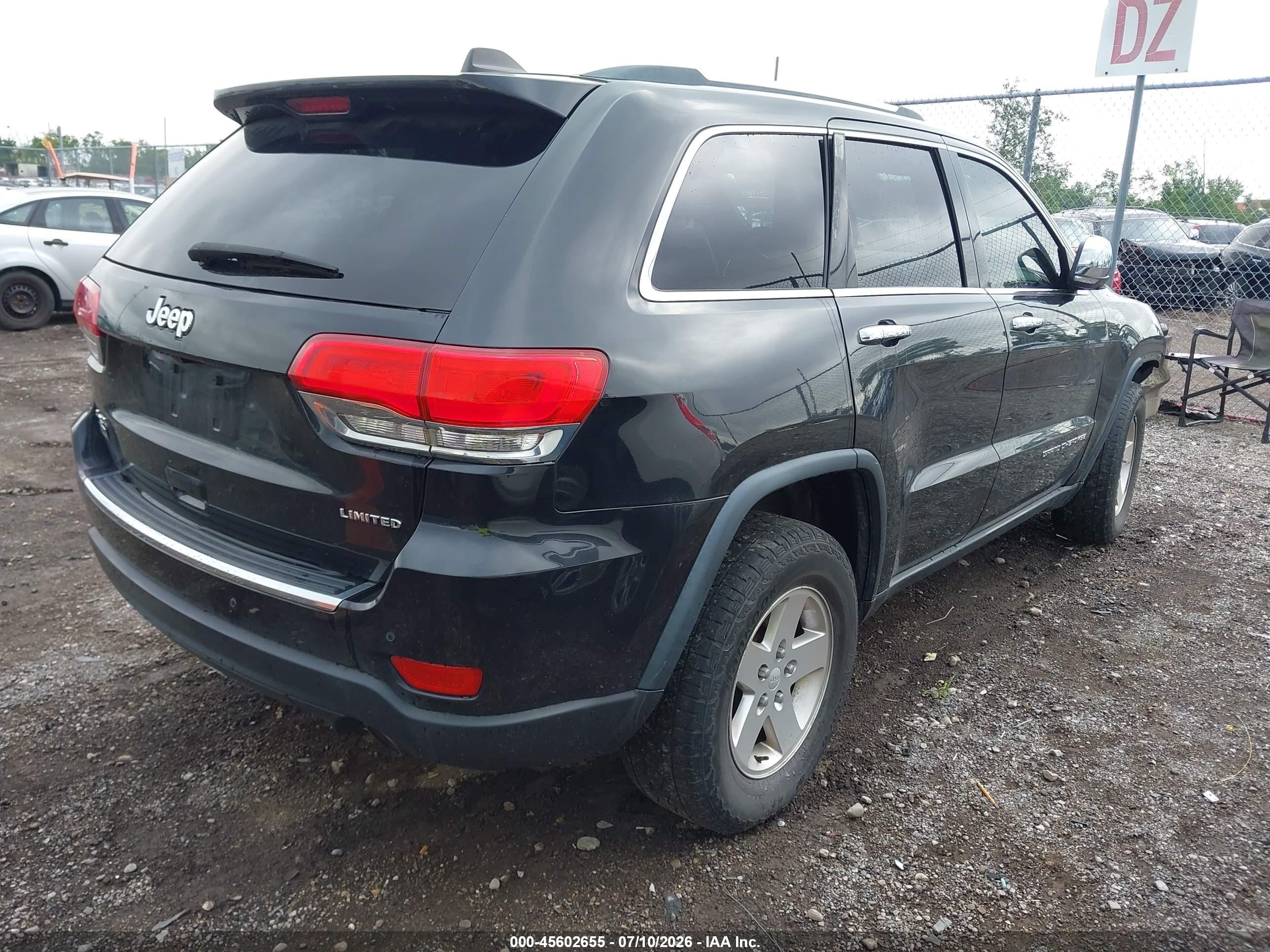 2014 Jeep Grand Cherokee Limited Black vin: 1C4RJFBG8EC152762