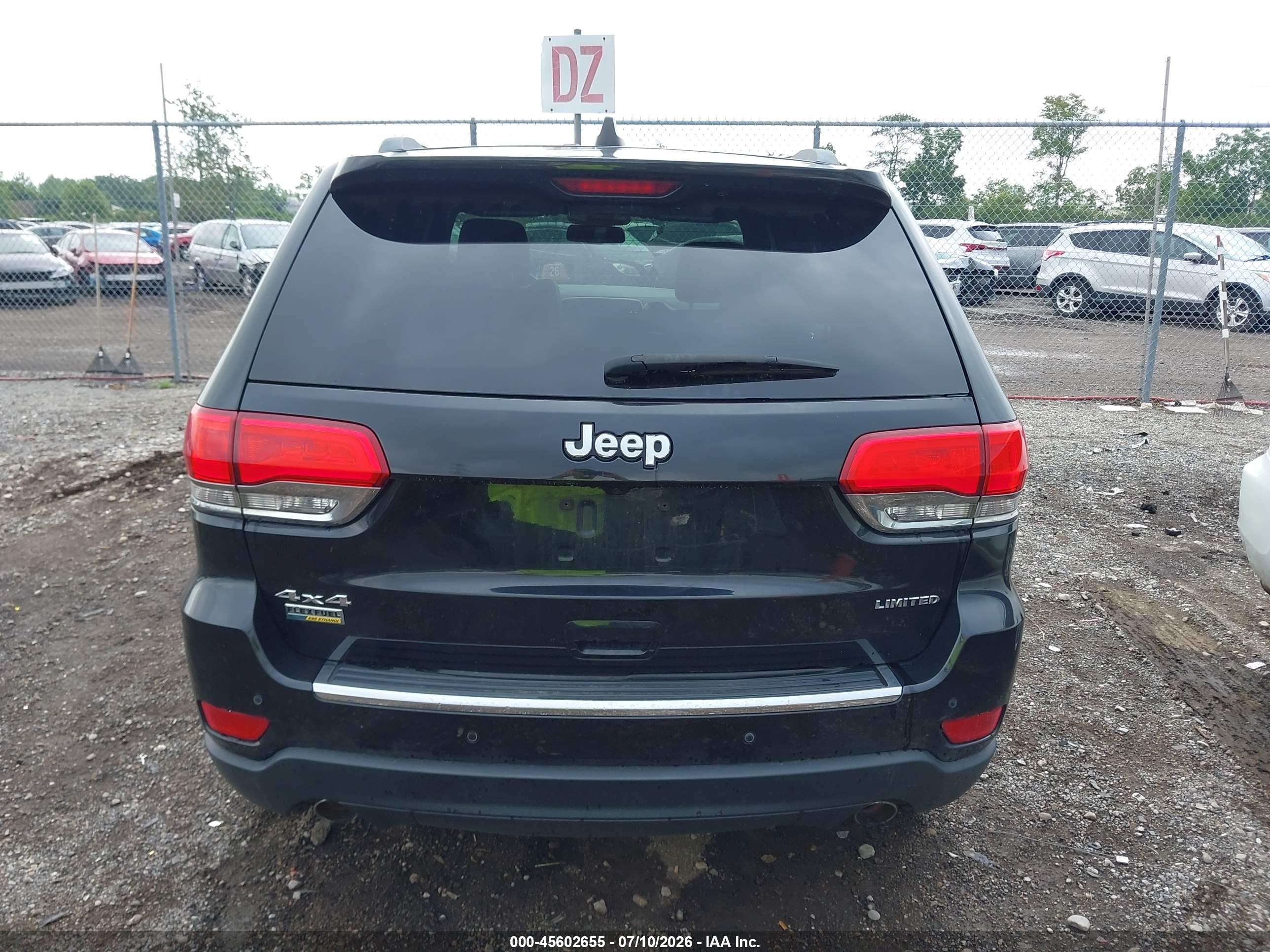 2014 Jeep Grand Cherokee Limited Black vin: 1C4RJFBG8EC152762