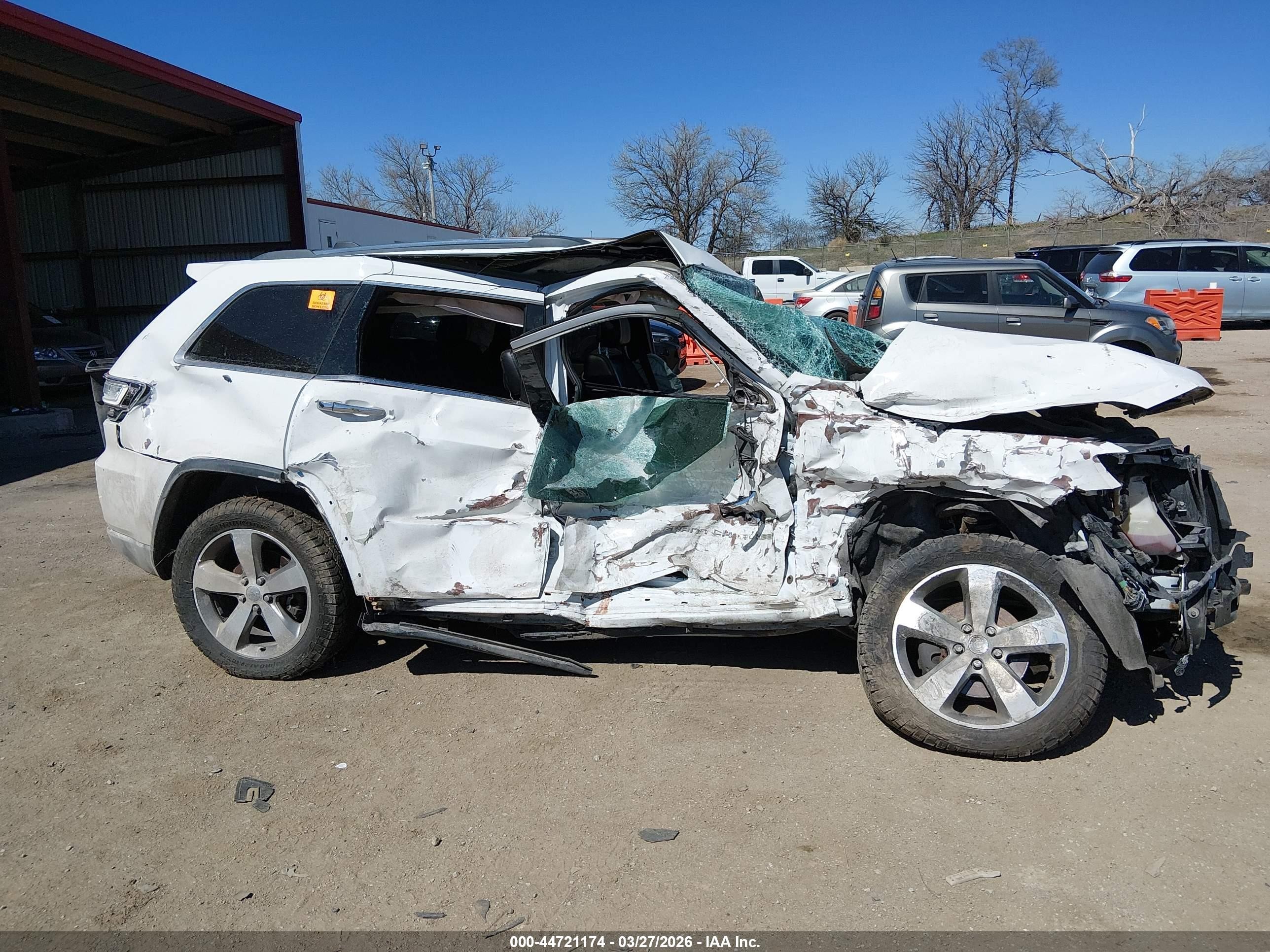2014 Jeep Grand Cherokee Limited White vin: 1C4RJFBG8EC156665