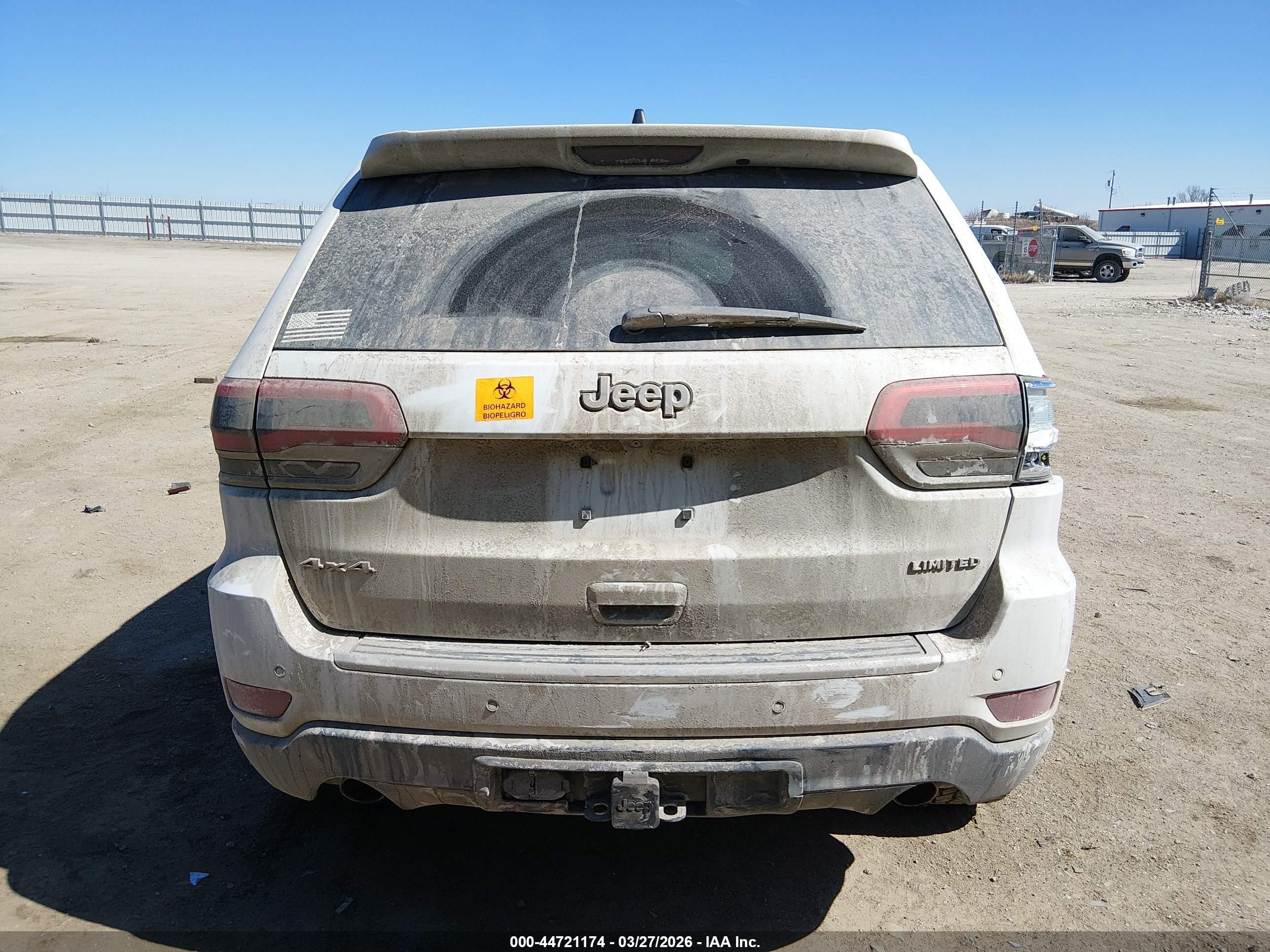 2014 Jeep Grand Cherokee Limited White vin: 1C4RJFBG8EC156665