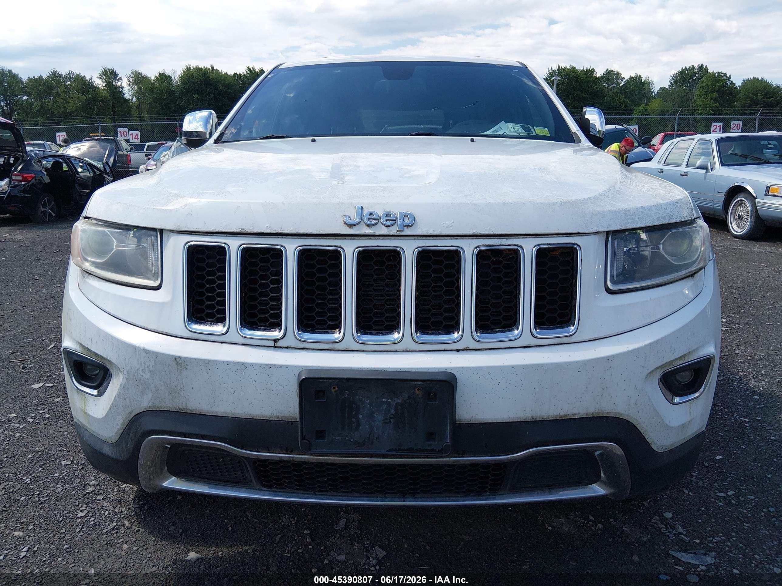 2014 Jeep Grand Cherokee Limited White vin: 1C4RJFBG8EC233471