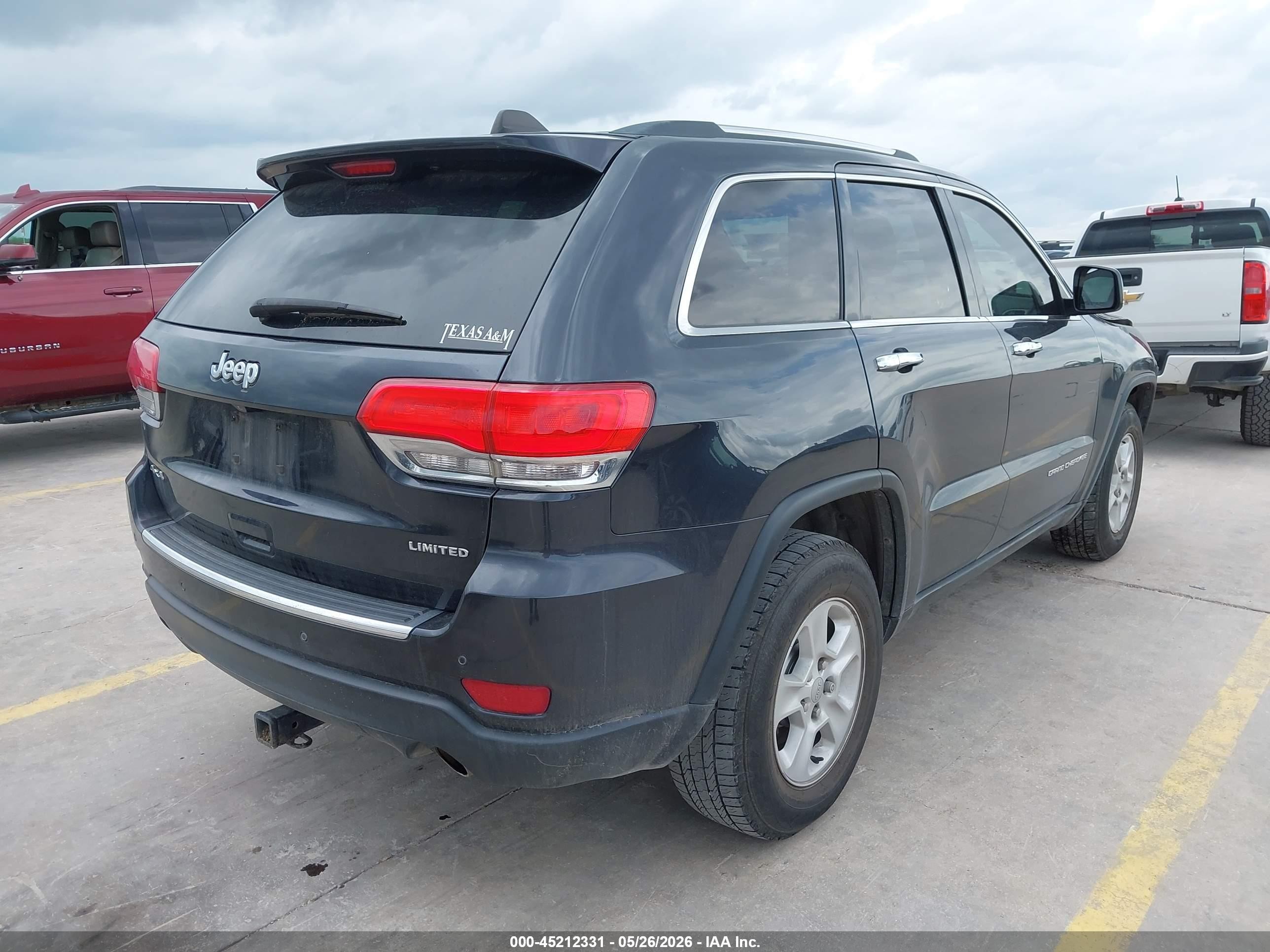 2014 Jeep Grand Cherokee Limited Gray vin: 1C4RJFBG8EC264932