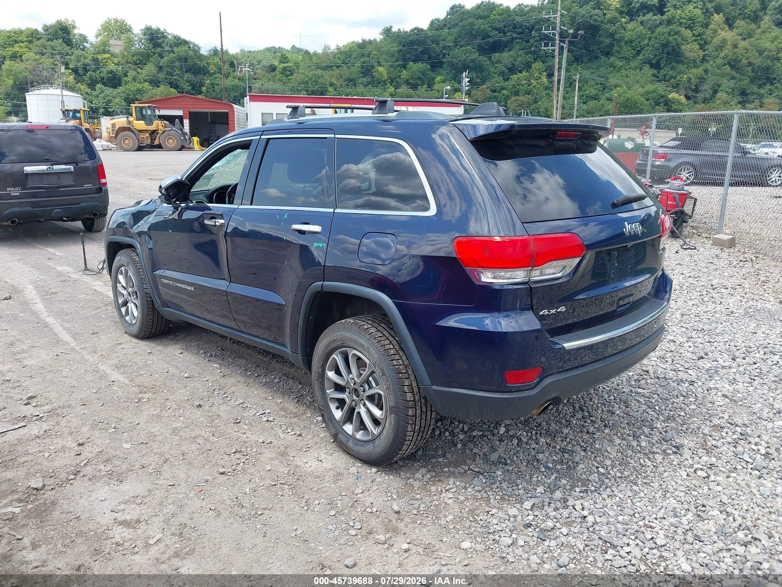2014 Jeep Grand Cherokee Limited Синий vin: 1C4RJFBG8EC275963