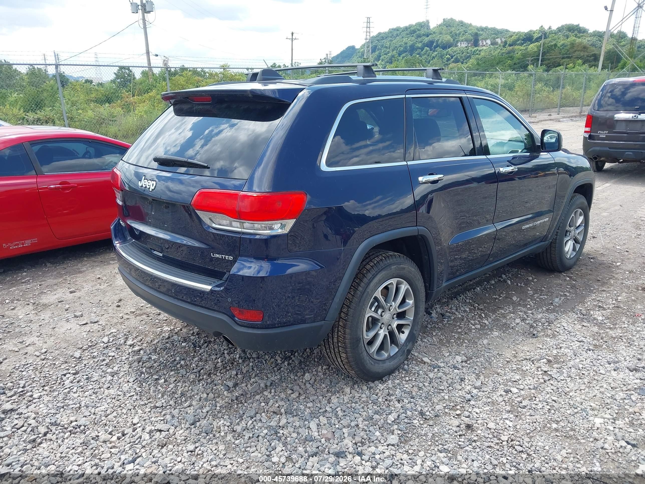 2014 Jeep Grand Cherokee Limited Синий vin: 1C4RJFBG8EC275963