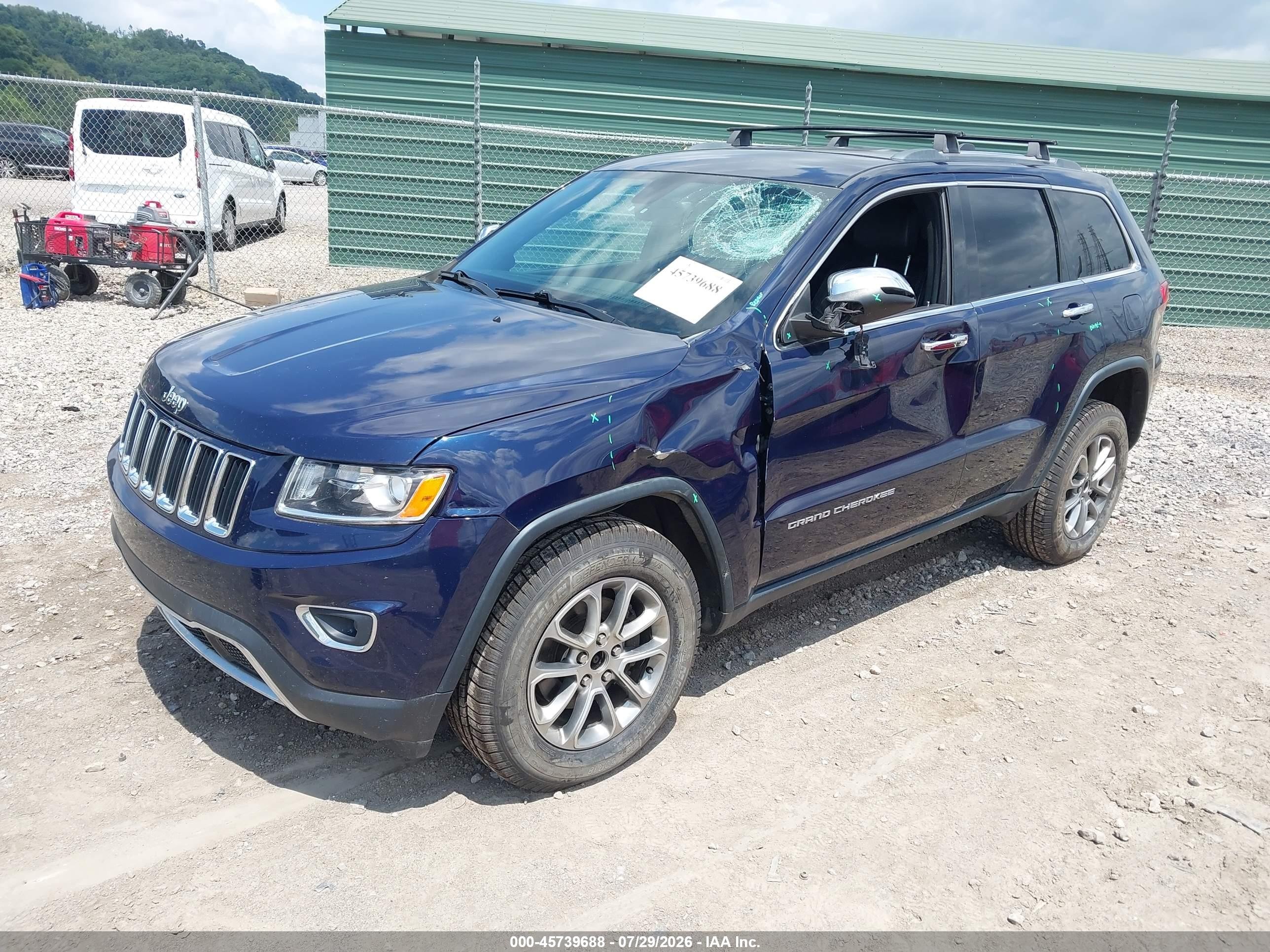 2014 Jeep Grand Cherokee Limited Синий vin: 1C4RJFBG8EC275963