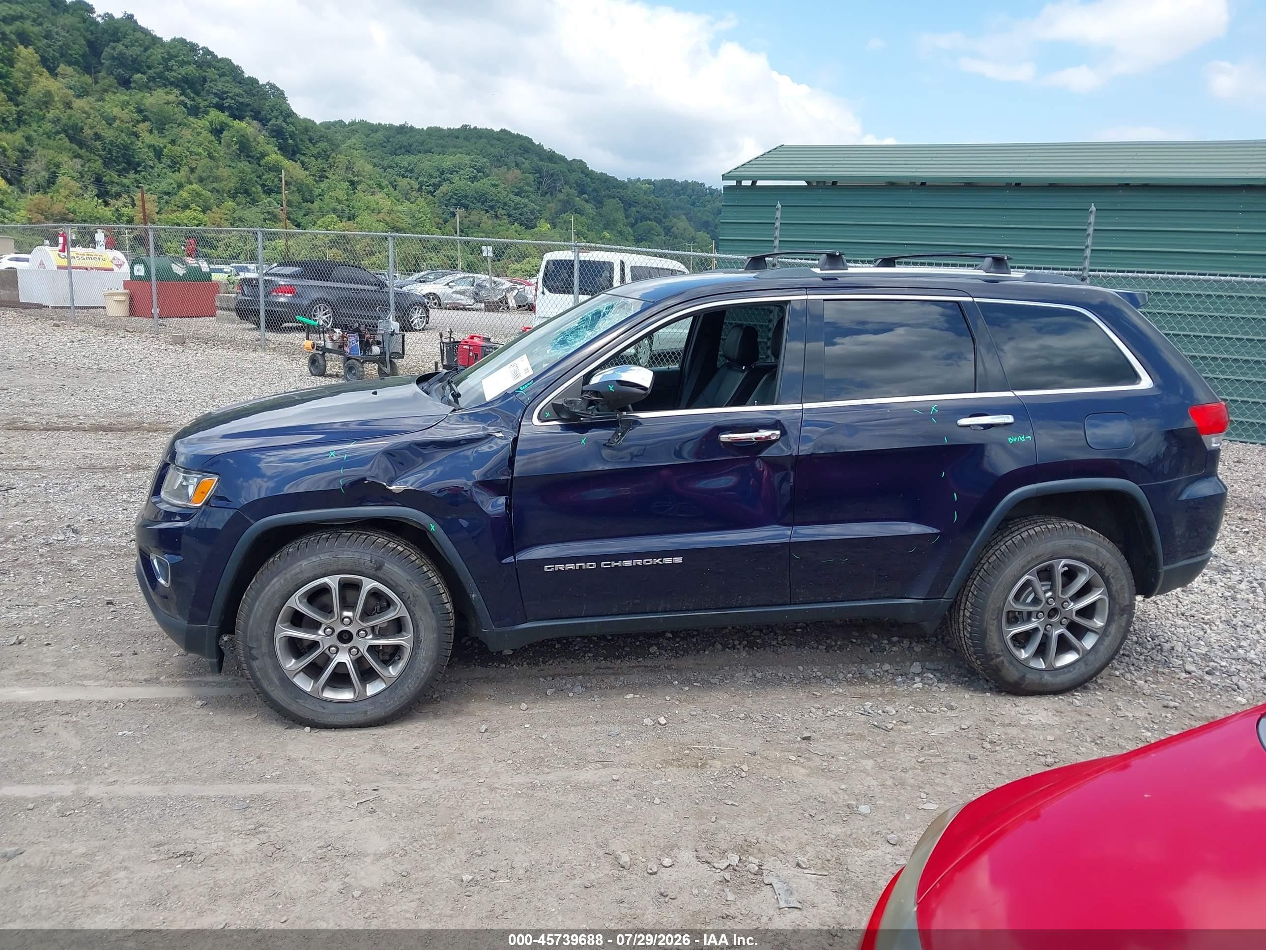 2014 Jeep Grand Cherokee Limited Синий vin: 1C4RJFBG8EC275963
