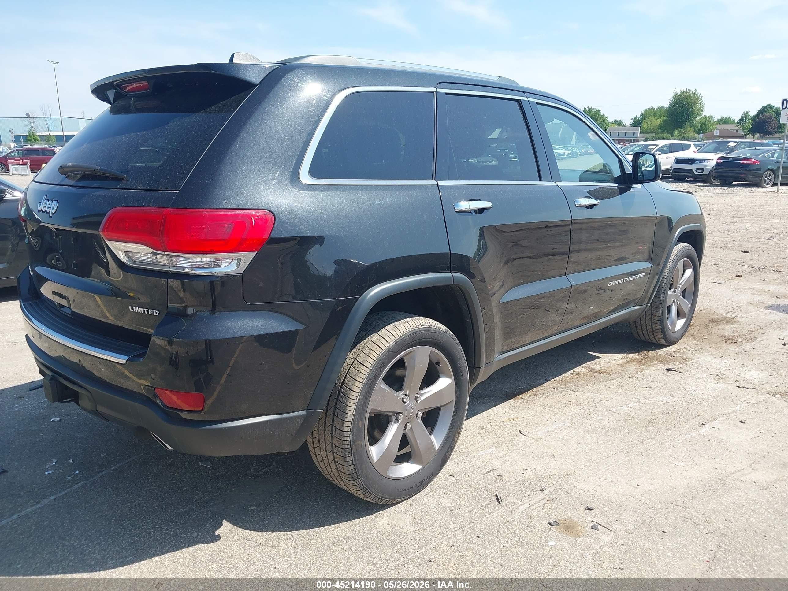 2014 Jeep Grand Cherokee Limited Black vin: 1C4RJFBG8EC280466