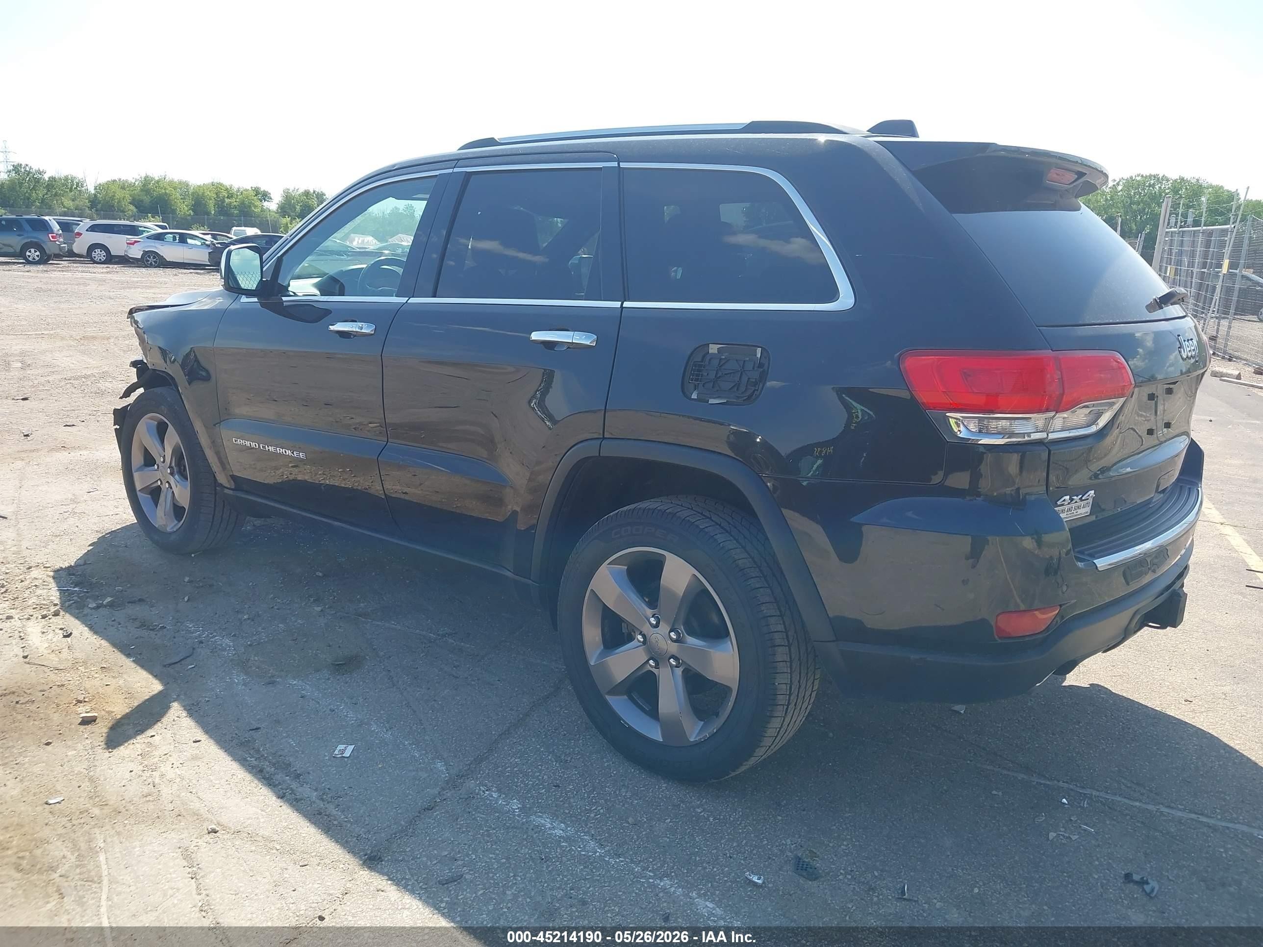 2014 Jeep Grand Cherokee Limited Black vin: 1C4RJFBG8EC280466