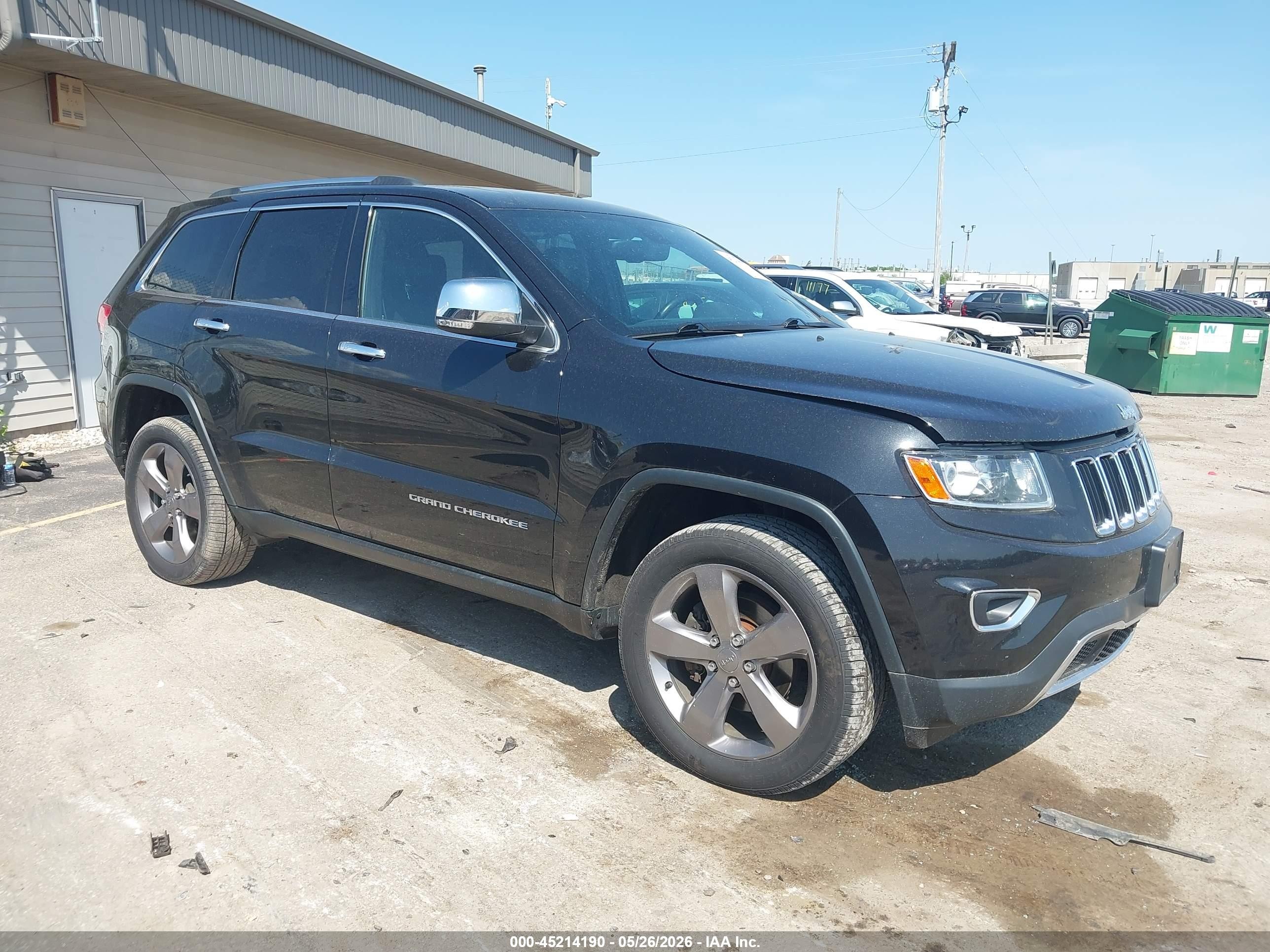 2014 Jeep Grand Cherokee Limited Black vin: 1C4RJFBG8EC280466