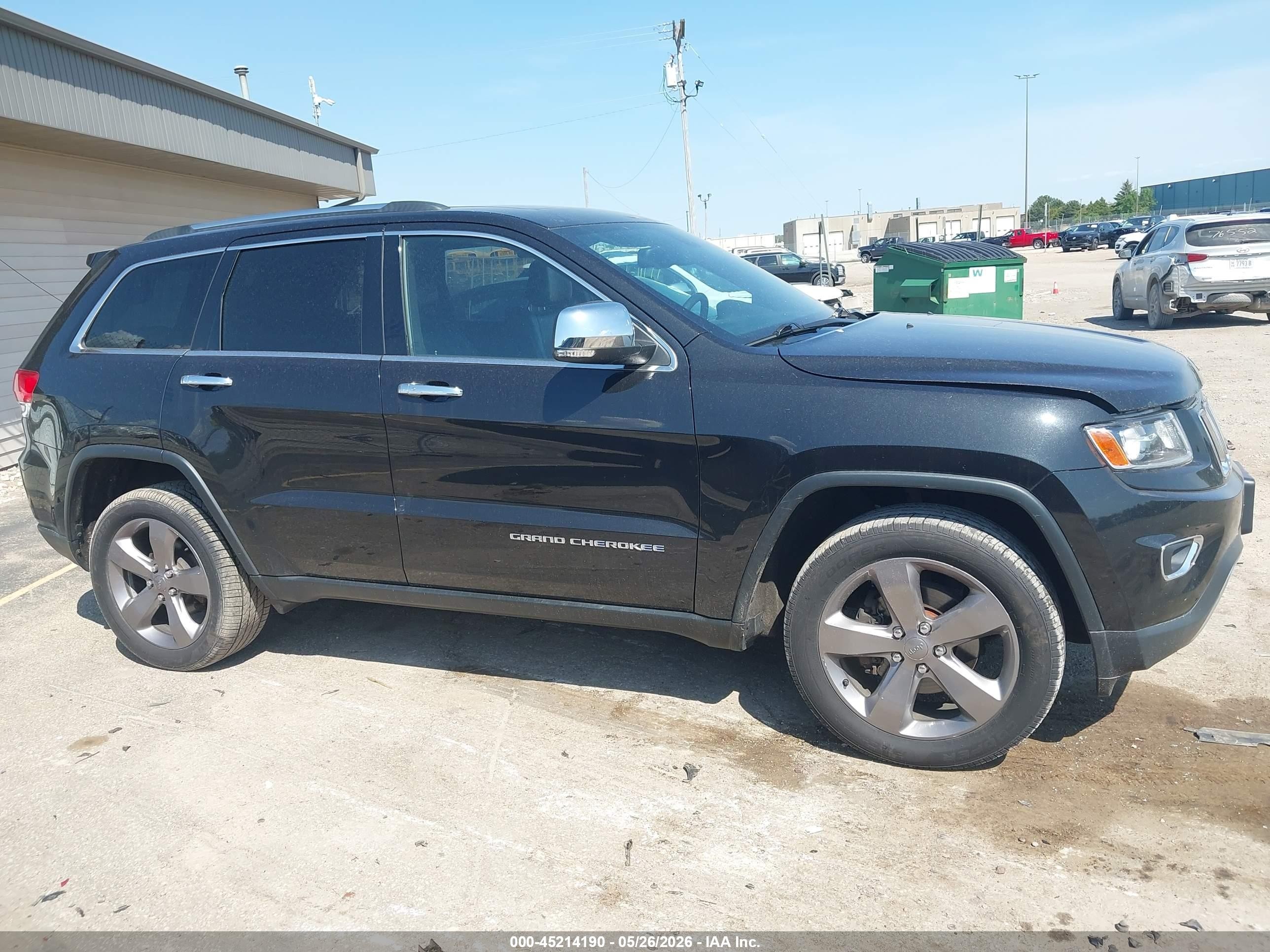 2014 Jeep Grand Cherokee Limited Black vin: 1C4RJFBG8EC280466