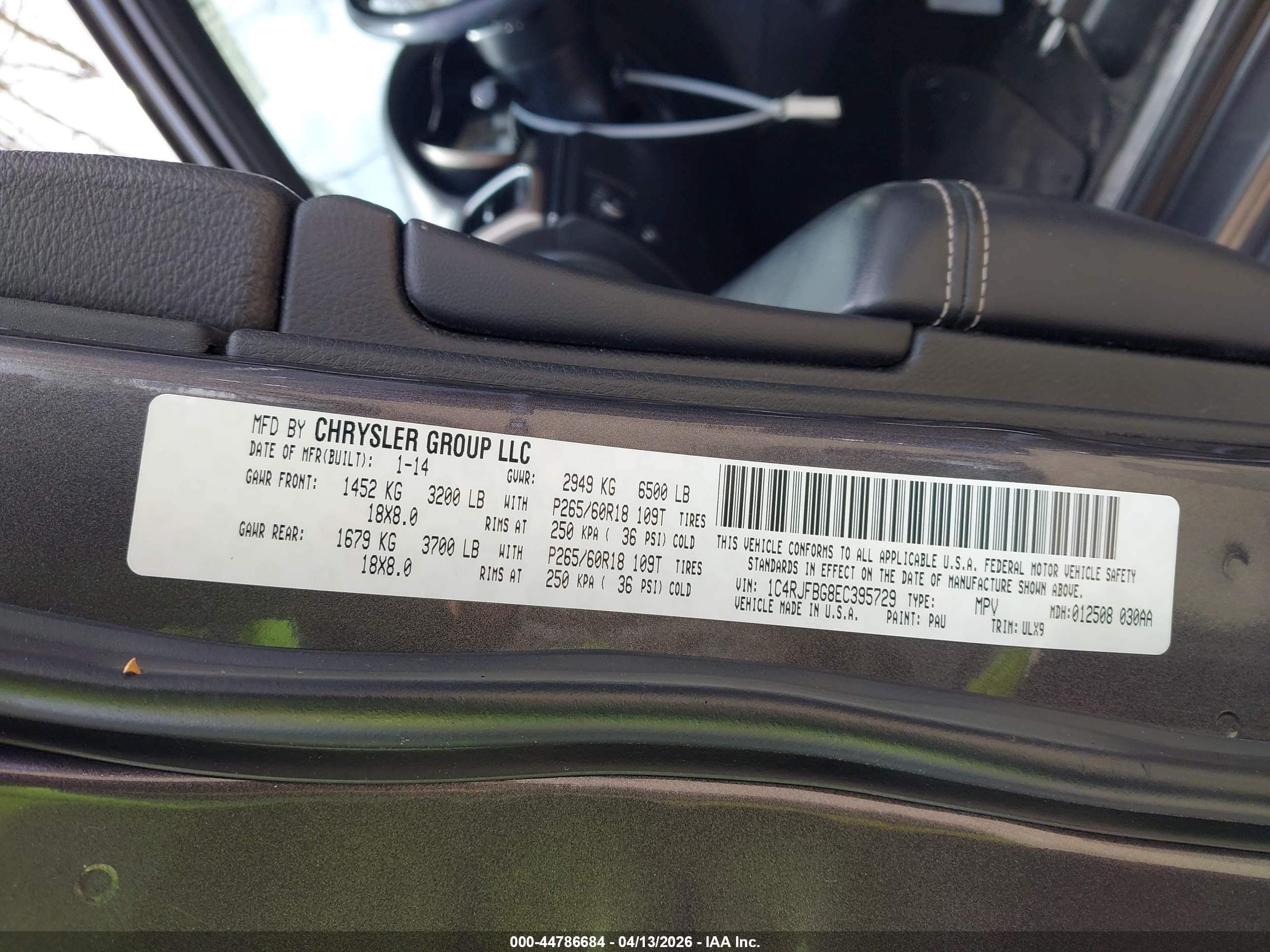 2014 Jeep Grand Cherokee Limited Gray vin: 1C4RJFBG8EC395729