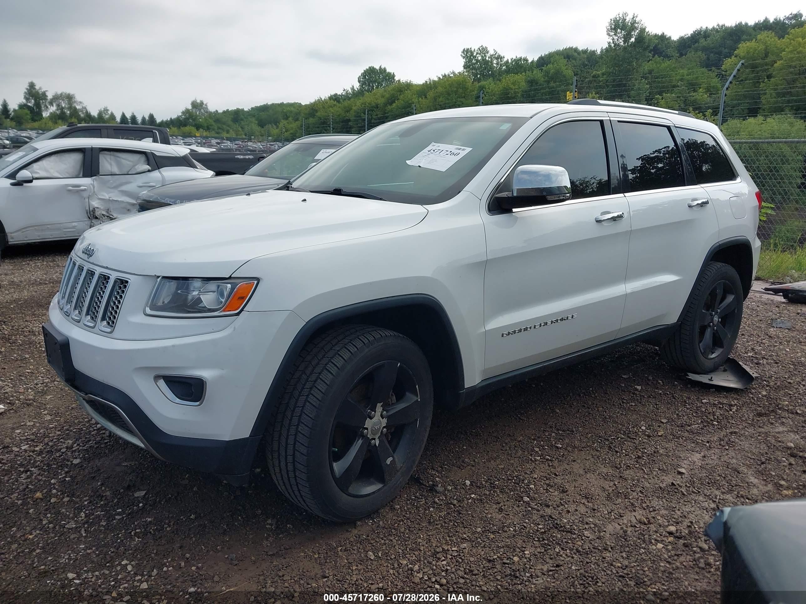 2014 Jeep Grand Cherokee Limited White vin: 1C4RJFBG8EC441043