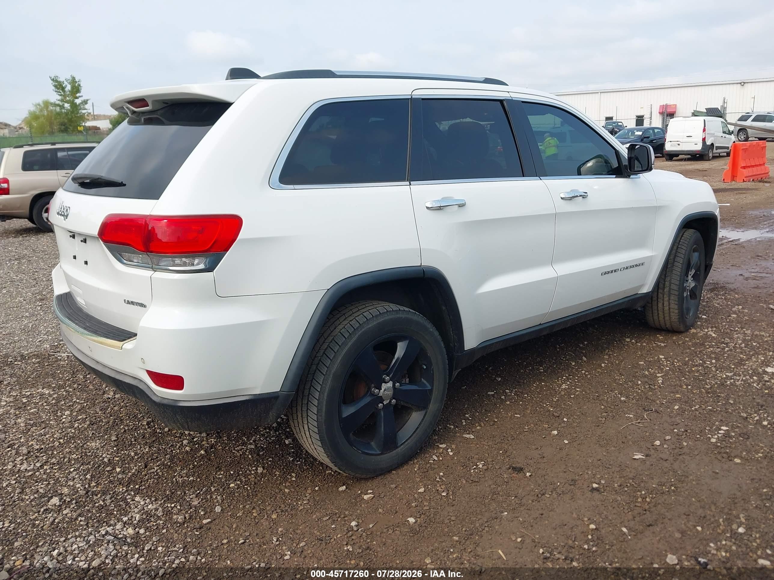 2014 Jeep Grand Cherokee Limited White vin: 1C4RJFBG8EC441043